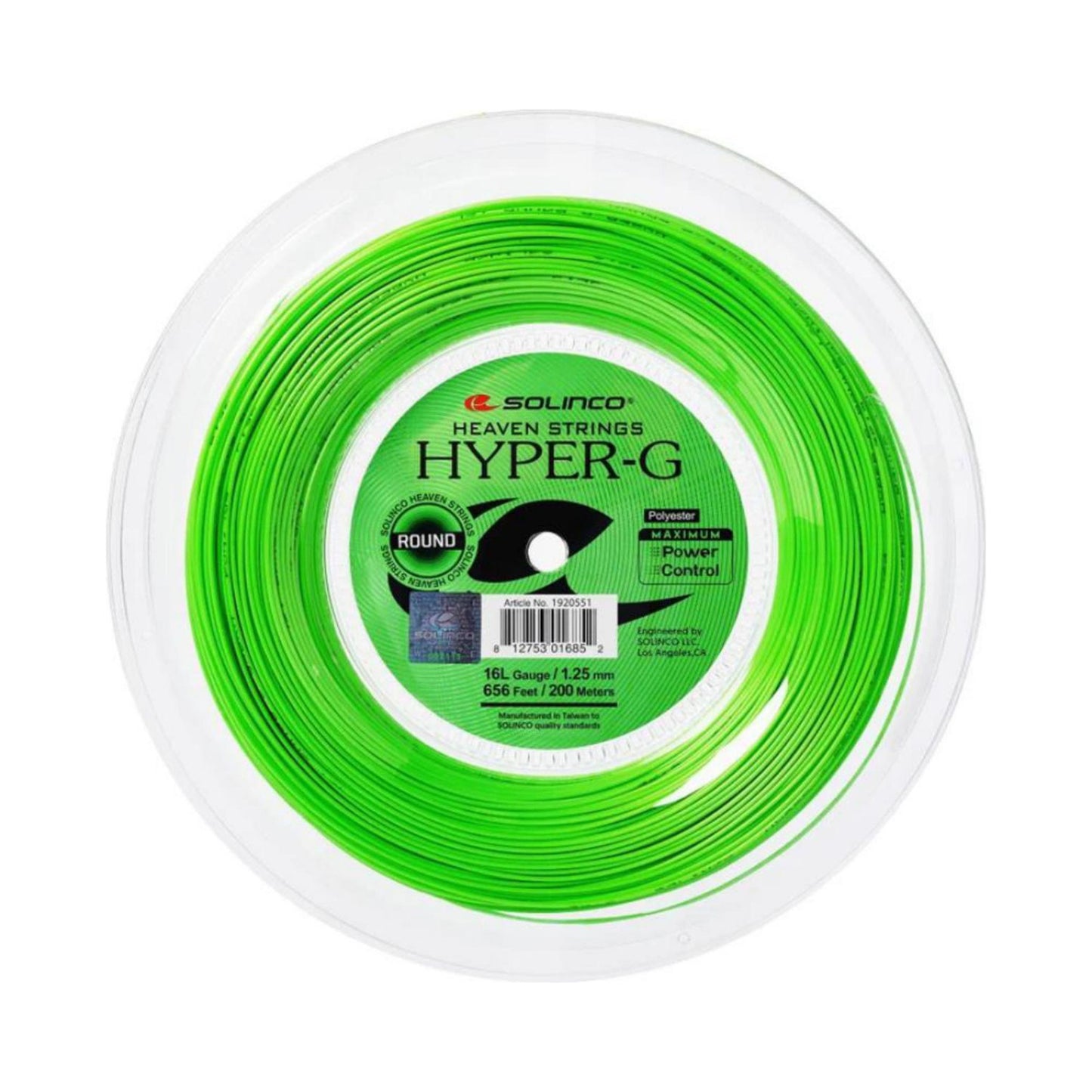 Solinco Hyper-G Round Bobine Cordage-Vert Solinco Hyper-G Round Bobine Cordage-Vert