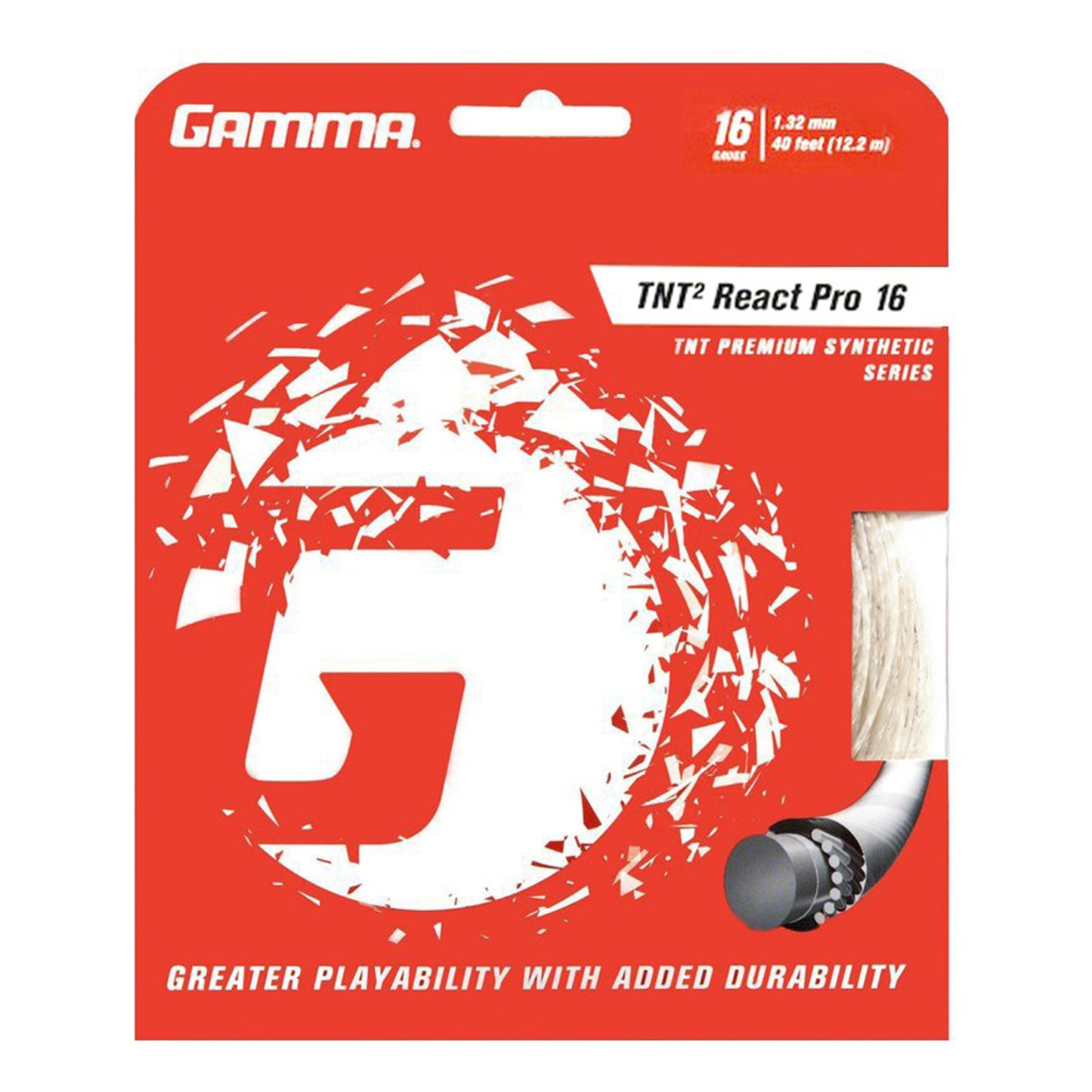 Gamma TNT² React Pro Saitenset 12,2m-Weiß Gamma TNT² React Pro Saitenset 12,2m-Weiß
