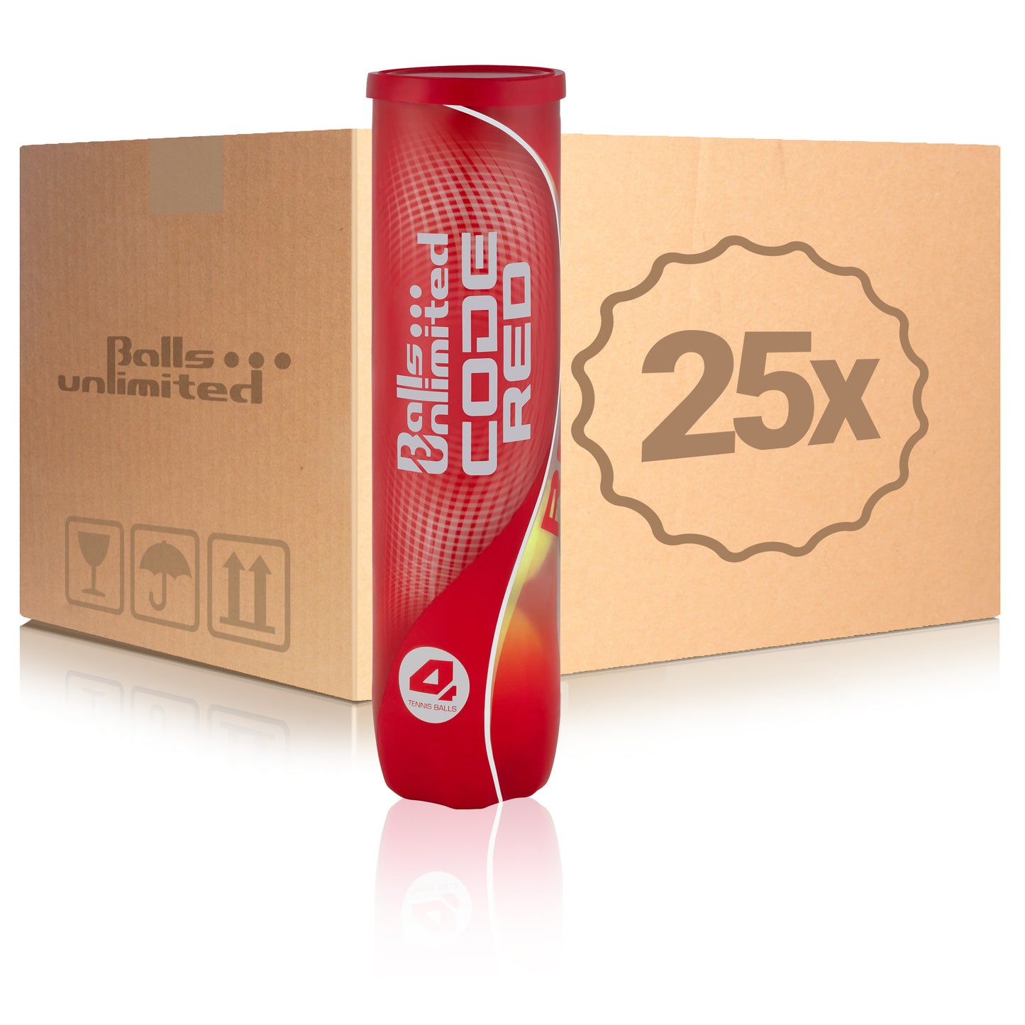 Balls Unlimited 25 tubi da 4 Code Red Balls Unlimited 25 tubi da 4 Code Red