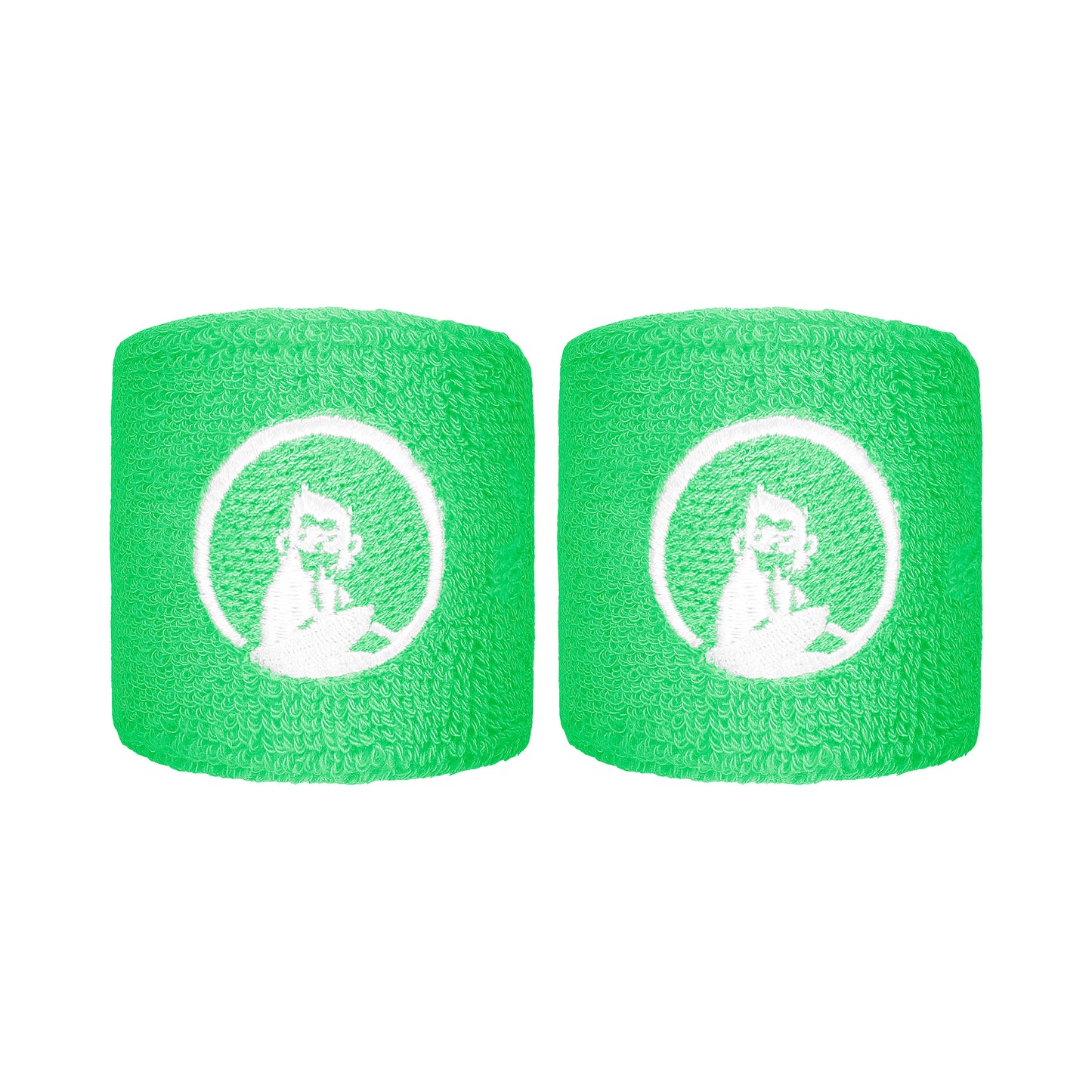 Quiet Please Poignet Pack de 2 unités court - vert, blanc Quiet Please Poignet Pack de 2 unités court - vert, blanc