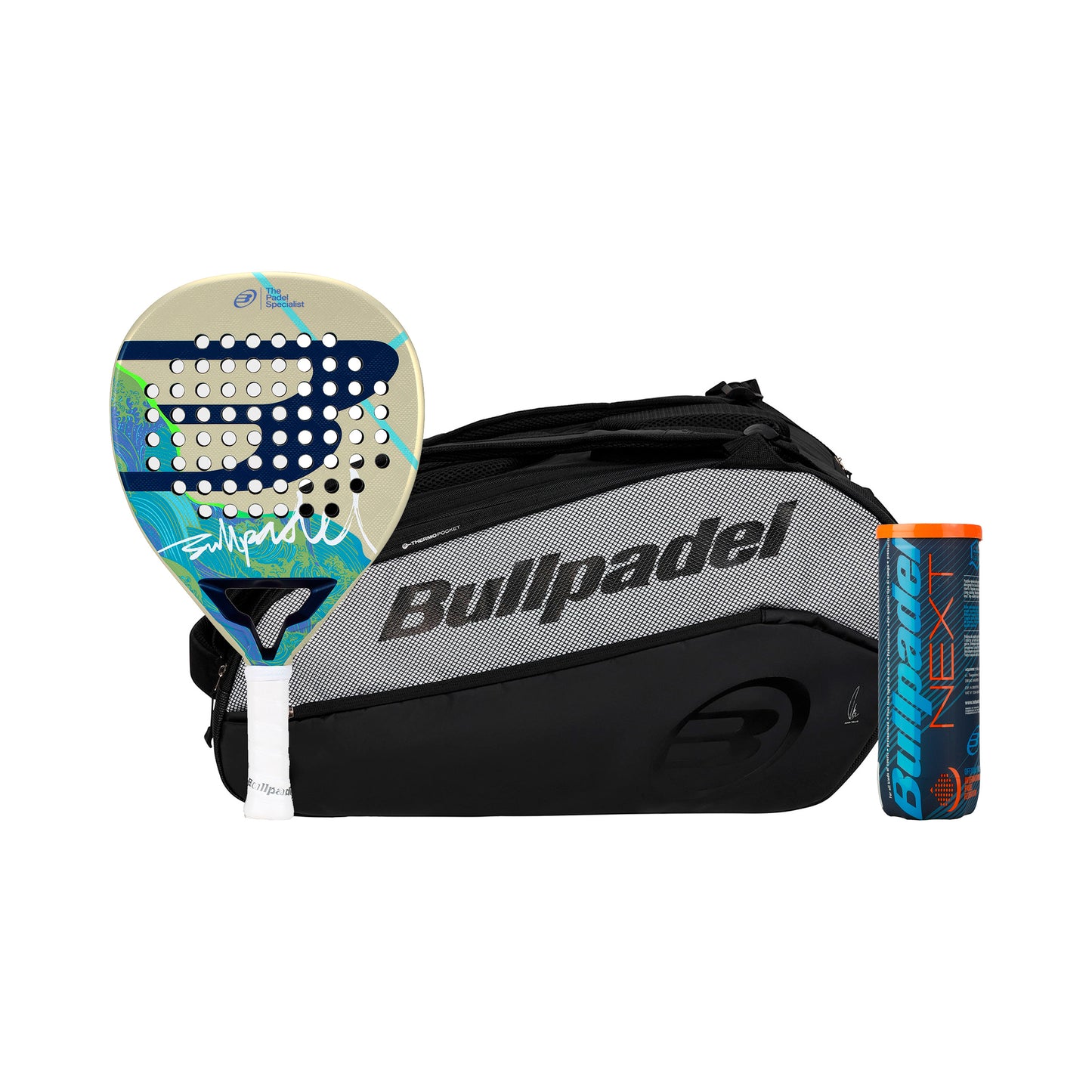 Bullpadel Iconic Light 26 plus Schlägertasche, plus Balldose Bullpadel Iconic Light 26 plus Schlägertasche, plus Balldose