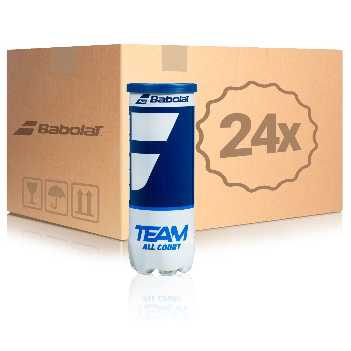 Babolat 24 tubi da 3 Team All Court Nel cartone Babolat 24 tubi da 3 Team All Court Nel cartone