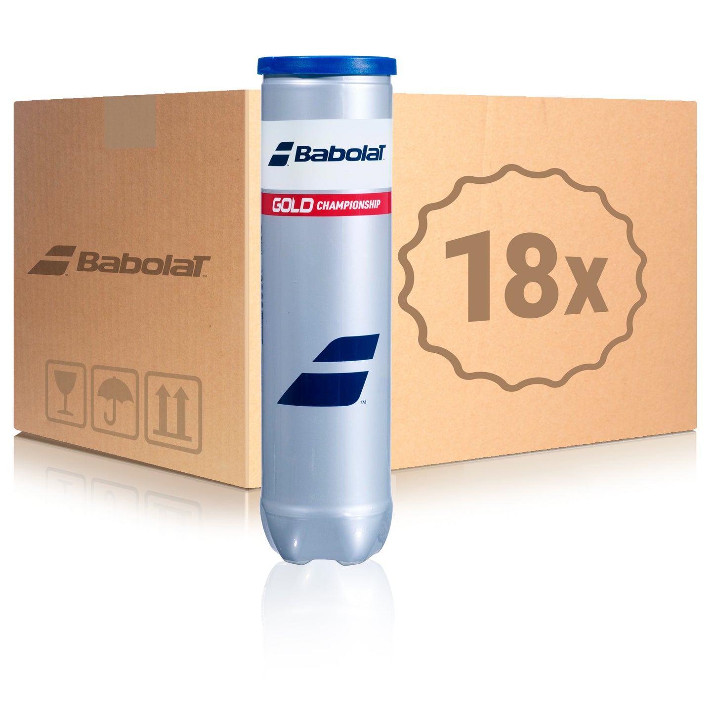 Babolat 18x 4er Dose Gold Championship X4 im Karton Babolat 18x 4er Dose Gold Championship X4 im Karton