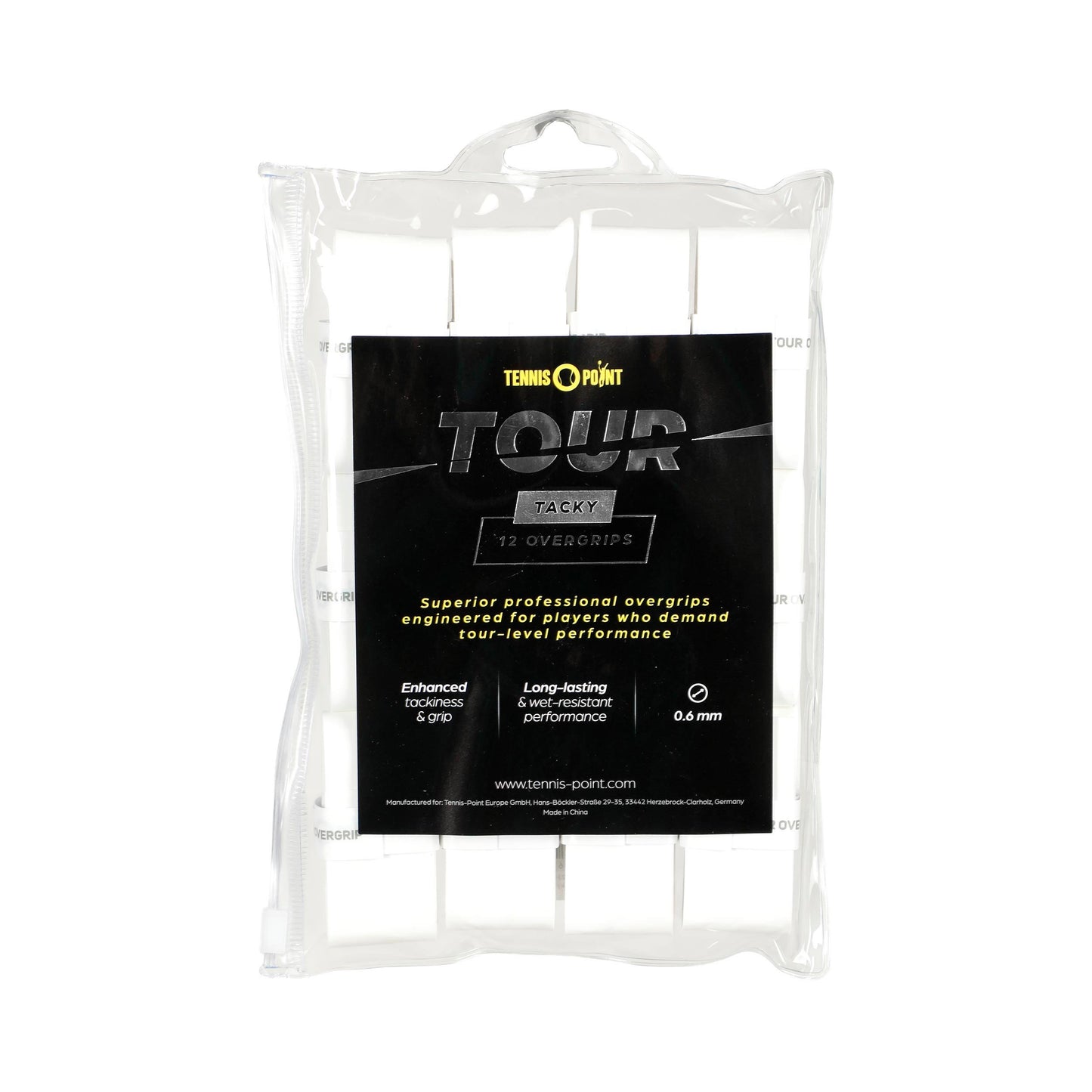 Tennis-Point Tour Tacky Confezione da 12 - bianco Tennis-Point Tour Tacky Confezione da 12 - bianco