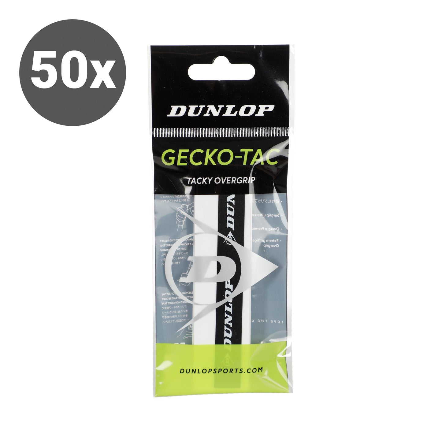 Dunlop Gecko-Tac 50er Pack - weiß Dunlop Gecko-Tac 50er Pack - weiß