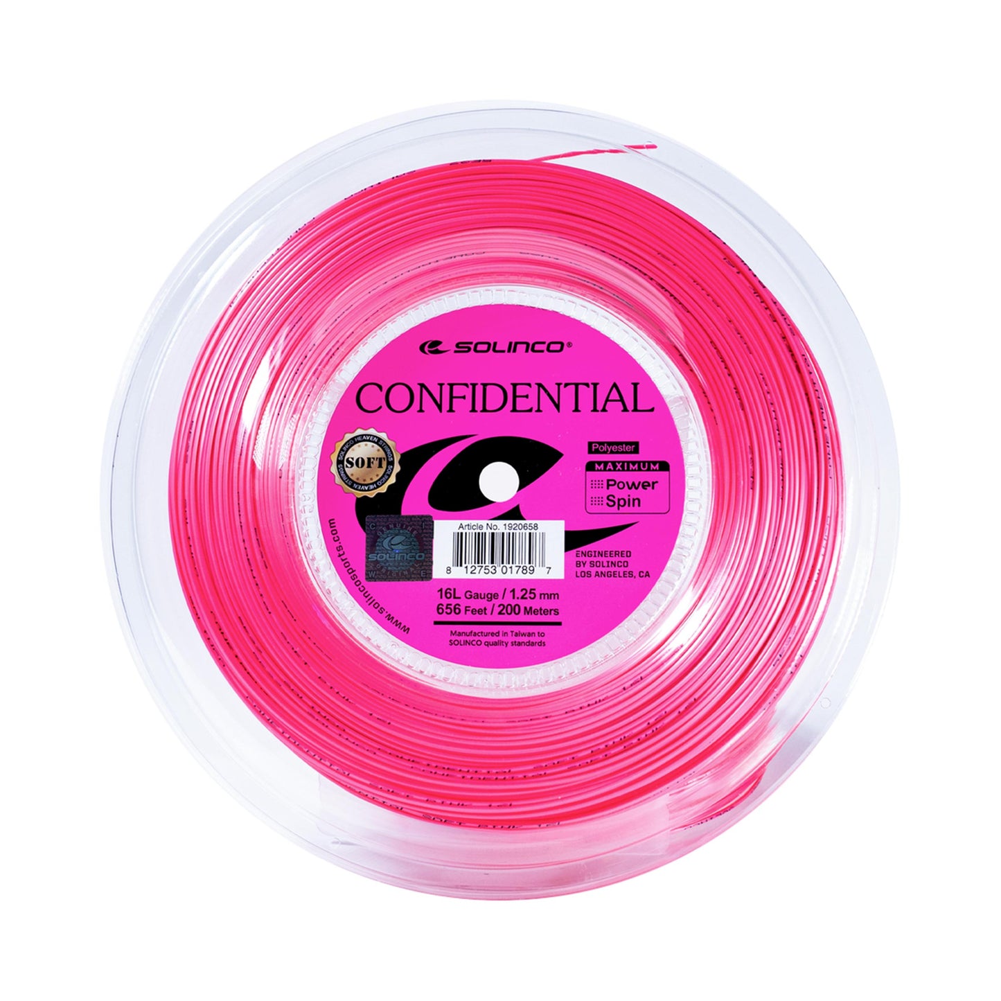 Solinco Confidential Soft Saitenrolle 200m - pink Solinco Confidential Soft Saitenrolle 200m - pink