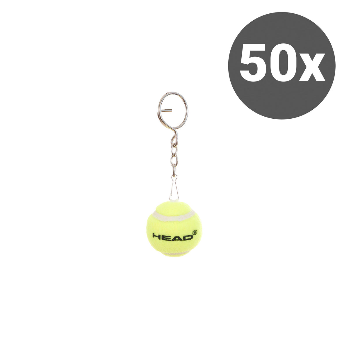 HEAD Mini Tennis Ball Schlüsselanhänger 50er Pack - gelb HEAD Mini Tennis Ball Schlüsselanhänger 50er Pack - gelb
