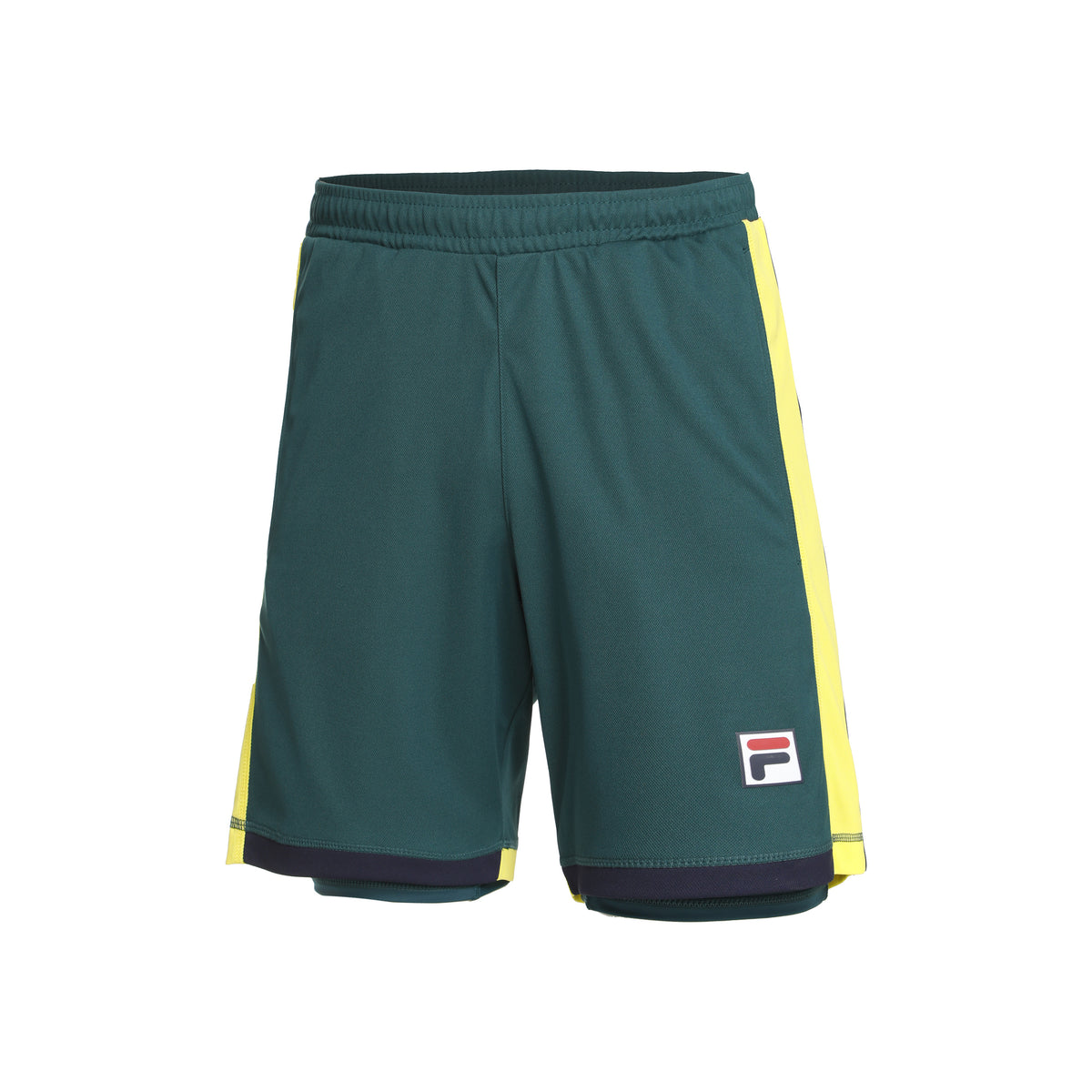 Fila Todd Shorts Hommes - vert foncé, jaune