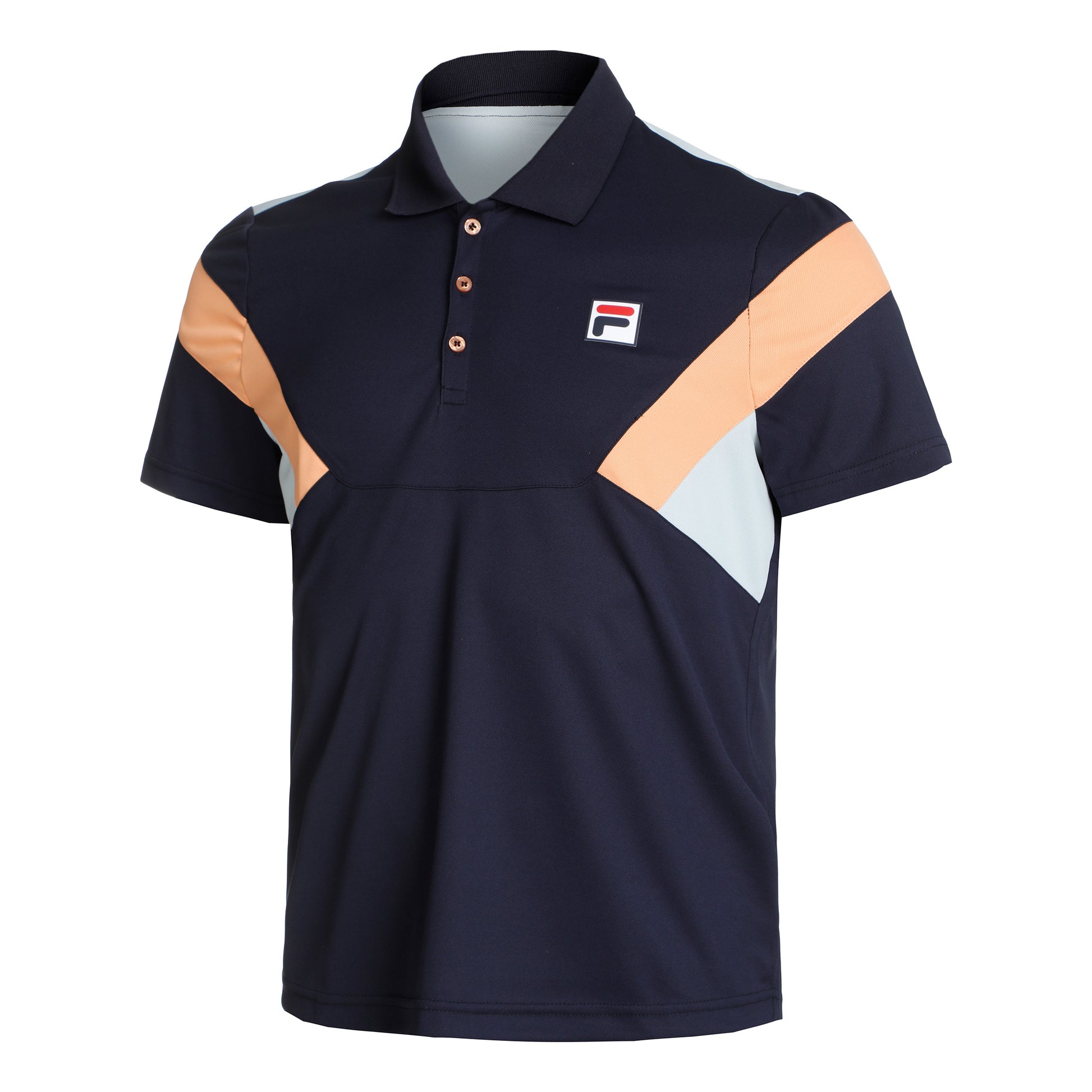 Fila Adrian Polo Herren - dunkelblau, orange