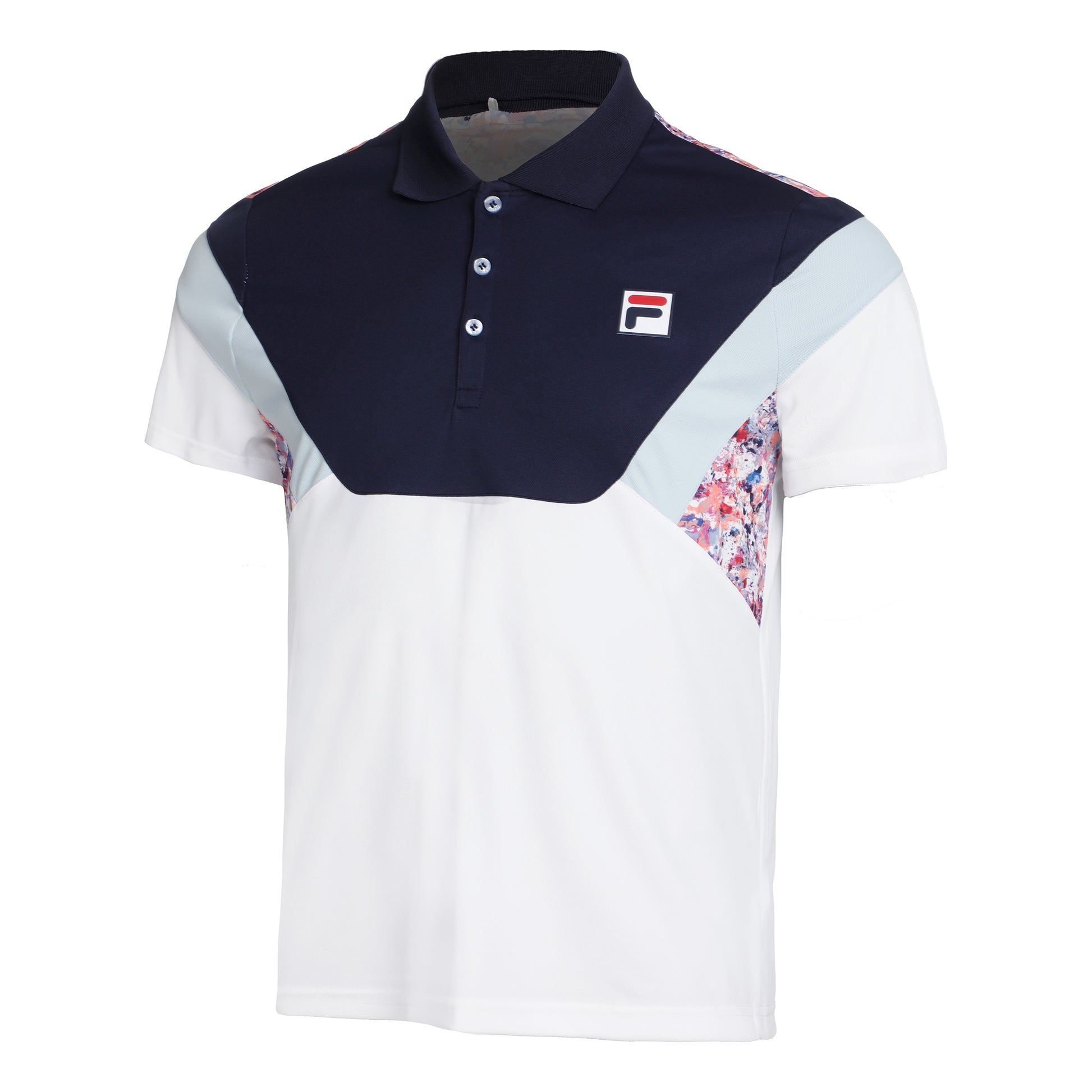 Fila Adrian Polo Uomini - blu scuro, multicolore