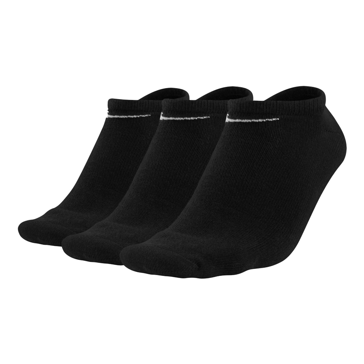 Nike Cushioned No Show Chaussettes de tennis Pack de 3 Unisex - noir, blanc