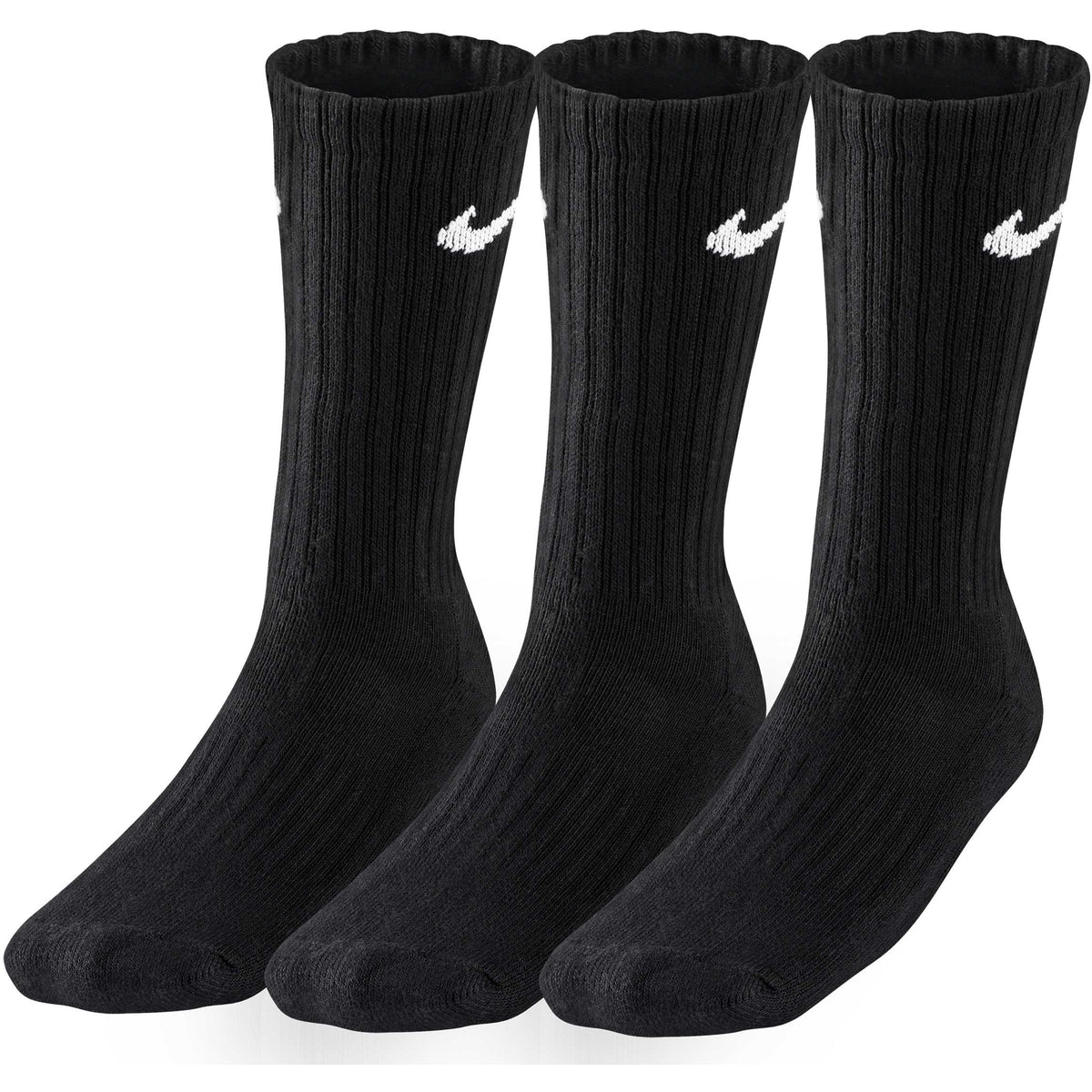 Nike Value Cotton Crew Chaussettes de tennis Pack de 3 Unisex - noir, blanc