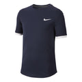 Court Dry T-shirt Garçons - bleu foncé, blanc