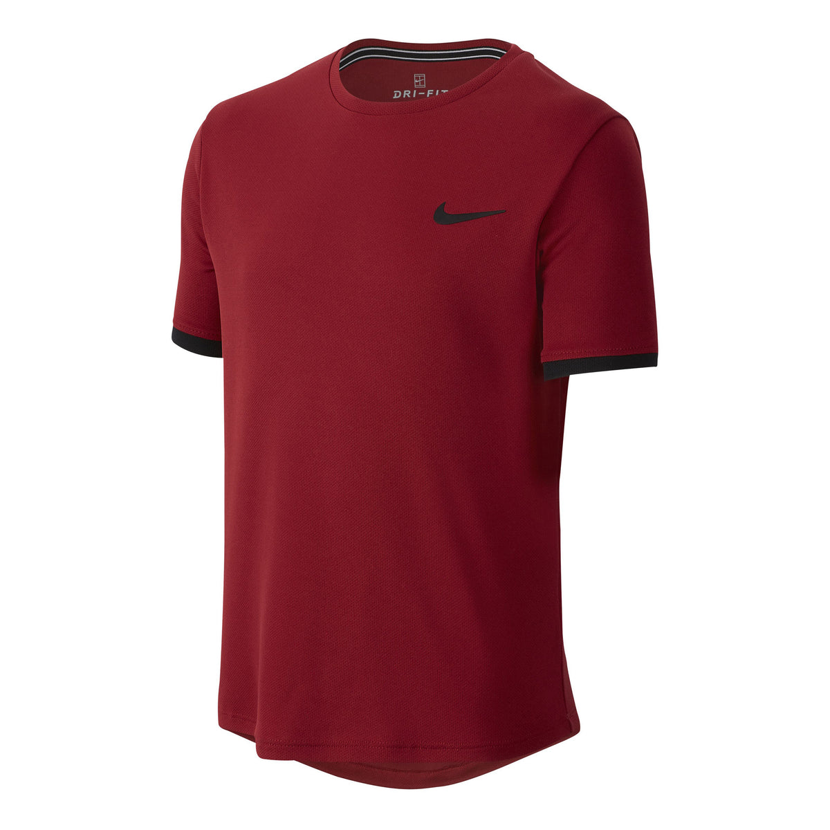 Nike Court Dry T-Shirt Jungen - rot, schwarz