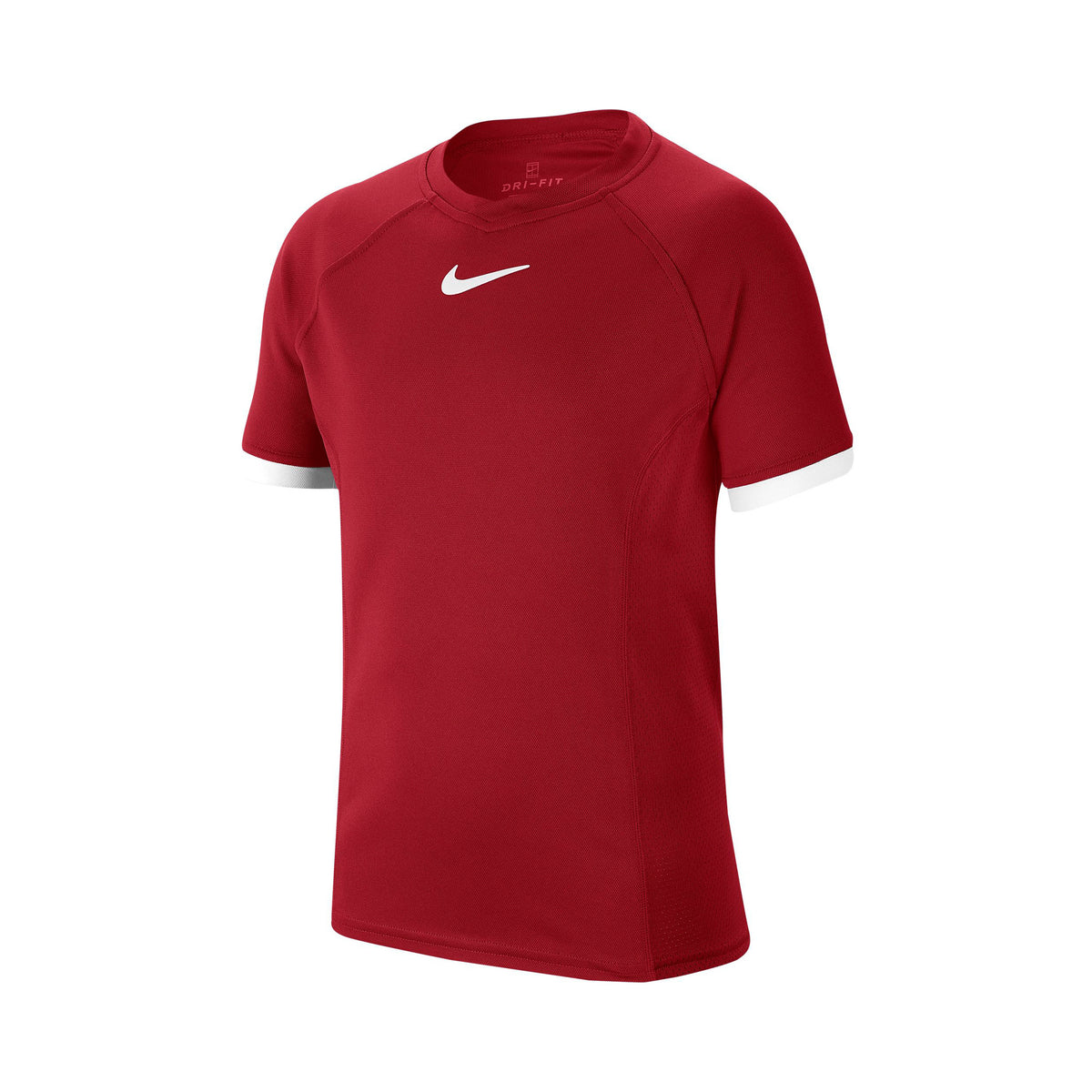 Nike Court Dri-Fit Maglietta Ragazzi - rosso scuro, bianco