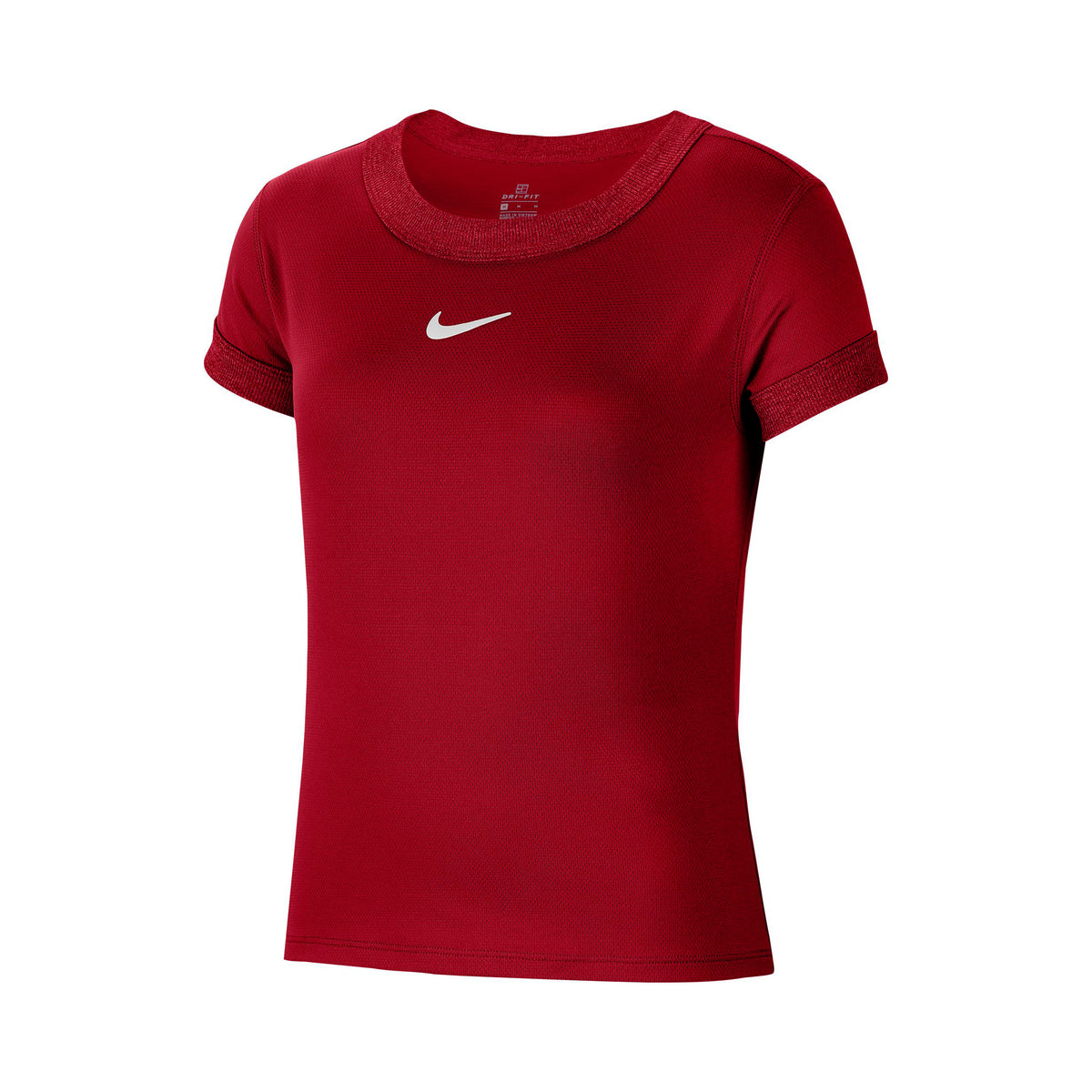 Nike Court Dry  T-shirt Filles - rouge foncé,
