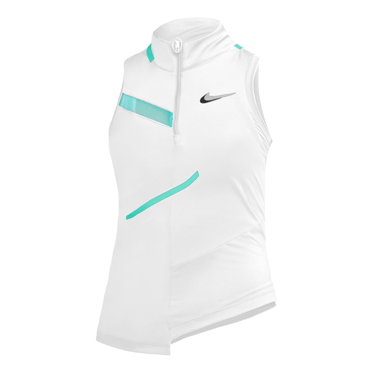 Nike Court Dri-Fit Canottiera Donna - bianco, turchese