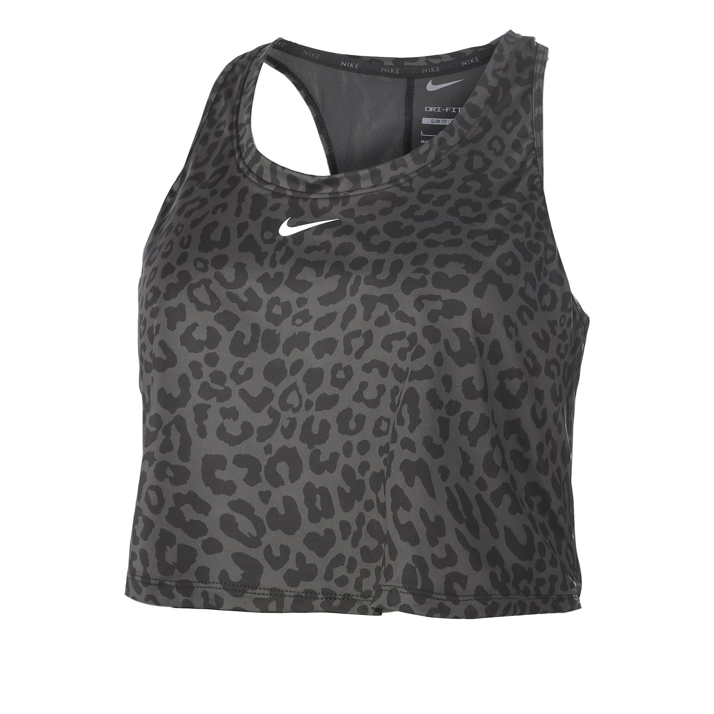 Nike Dri-Fit One Slim Leopard Canottiera Donna - grigio, nero