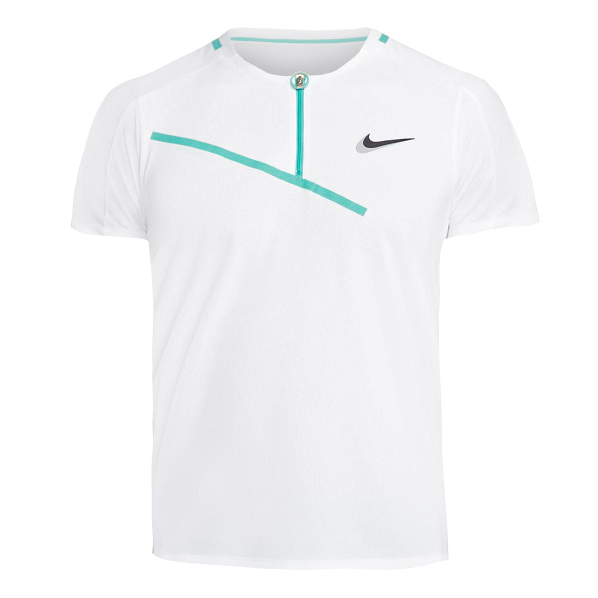Nike Court Slam Polo Uomini - bianco, turchese