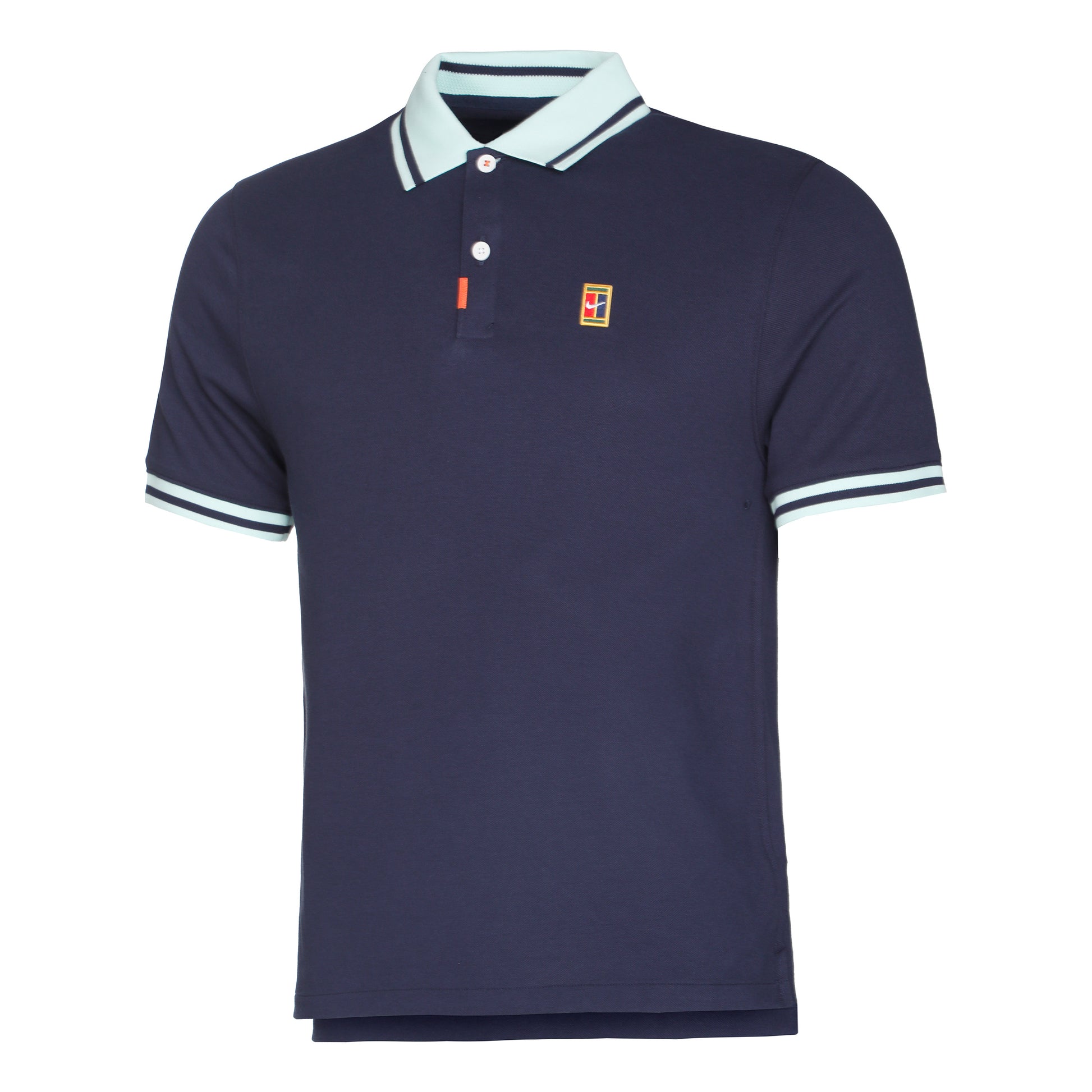Nike Dri-Fit Heritage Slim 2 Polo Herren - dunkelblau, mint