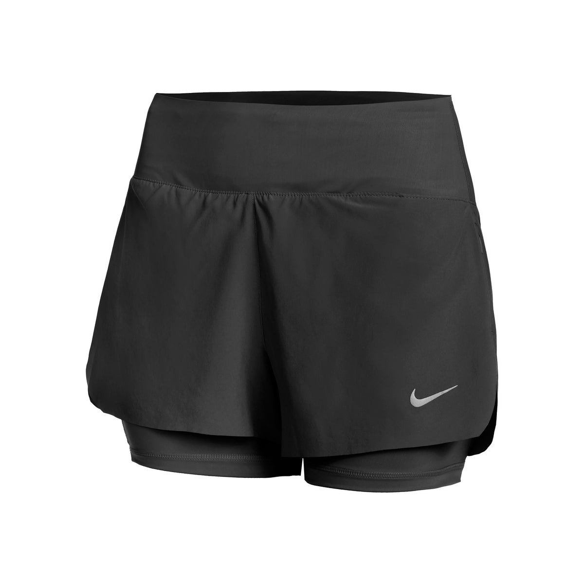 Nike Dri-Fit Swift Mid-Rise 3in 2in1 Shorts Femmes - noir,