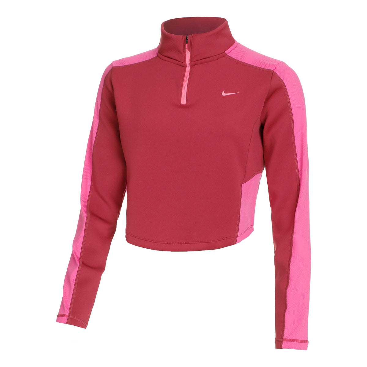 Nike Dri-Fit Half-Zip Manica lunga Donna - rosso, rosa