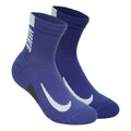 Dri-Fit Multiplier No-Show Socks Calze da corsa Confezione da 2 Unisex - viola, blu