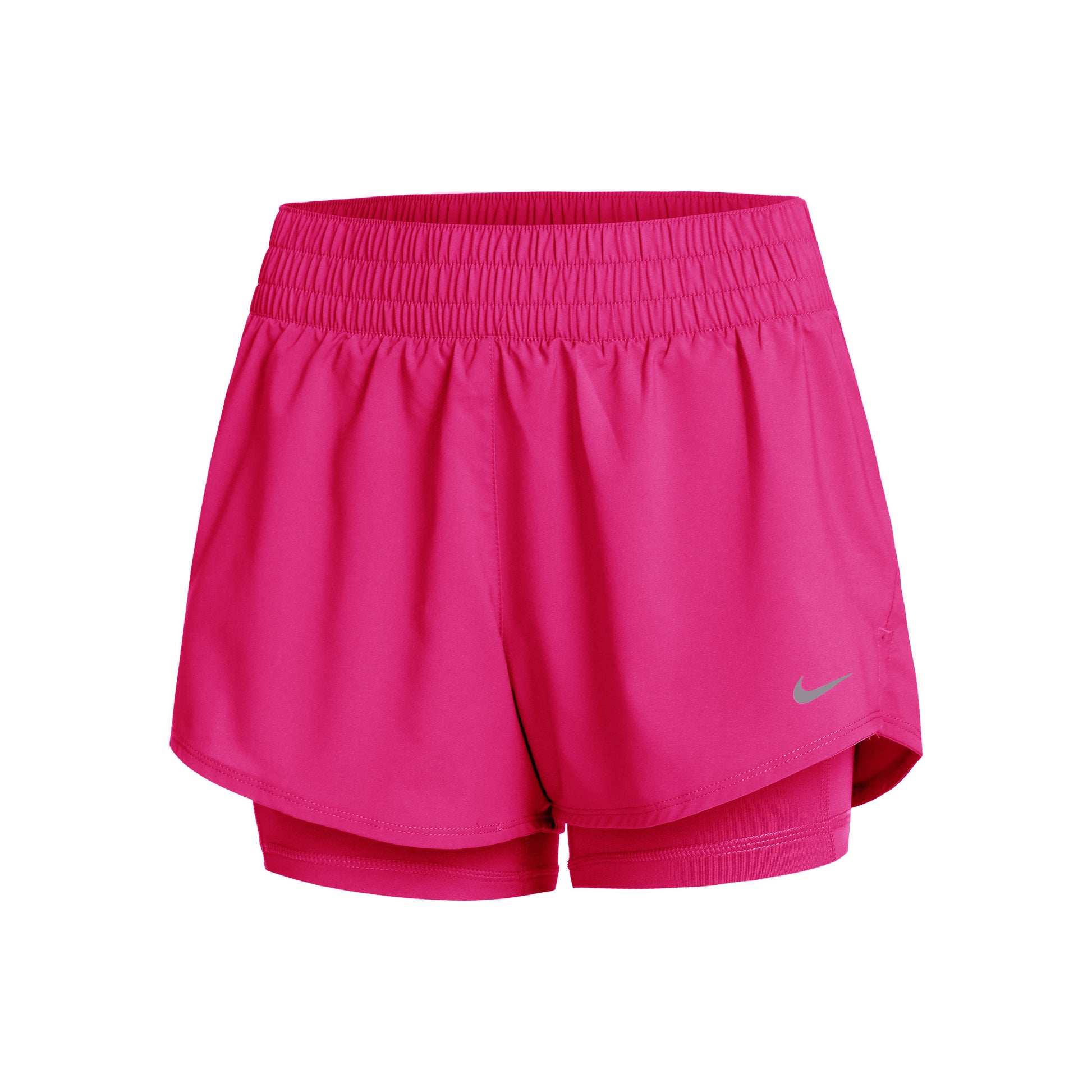Nike Dri-Fit One Mid Rise 2in1 3in Pantaloncini Donna - rosa,