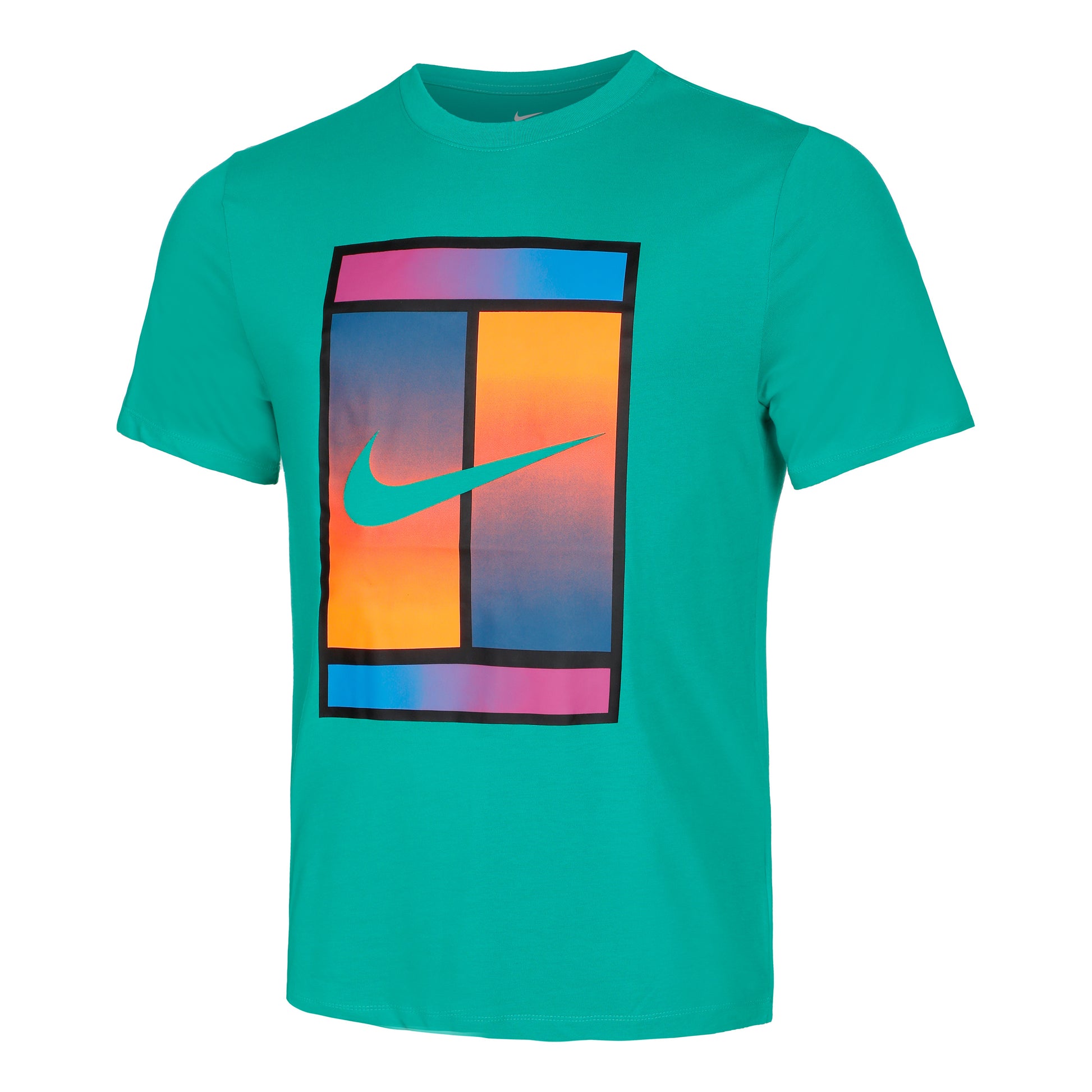 Nike Court Dri-Fit  Heritage T-Shirt Herren - petrol, mehrfarbig
