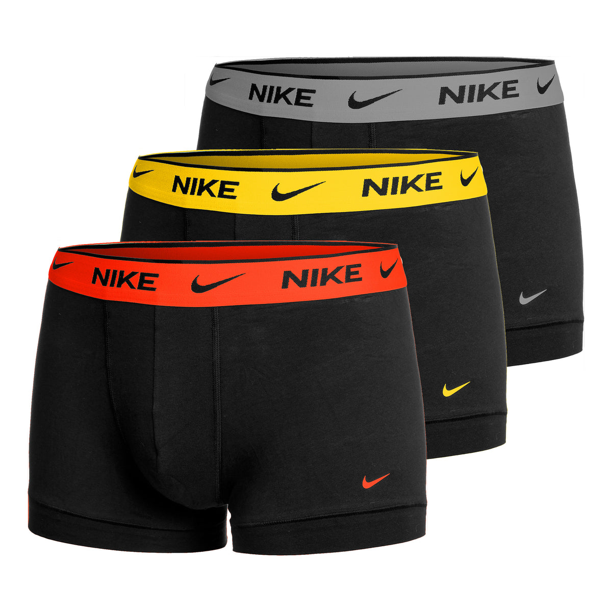 Nike E-Day Cotton Stretch Caleçon Pack de 3 Hommes - noir, multicouleur
