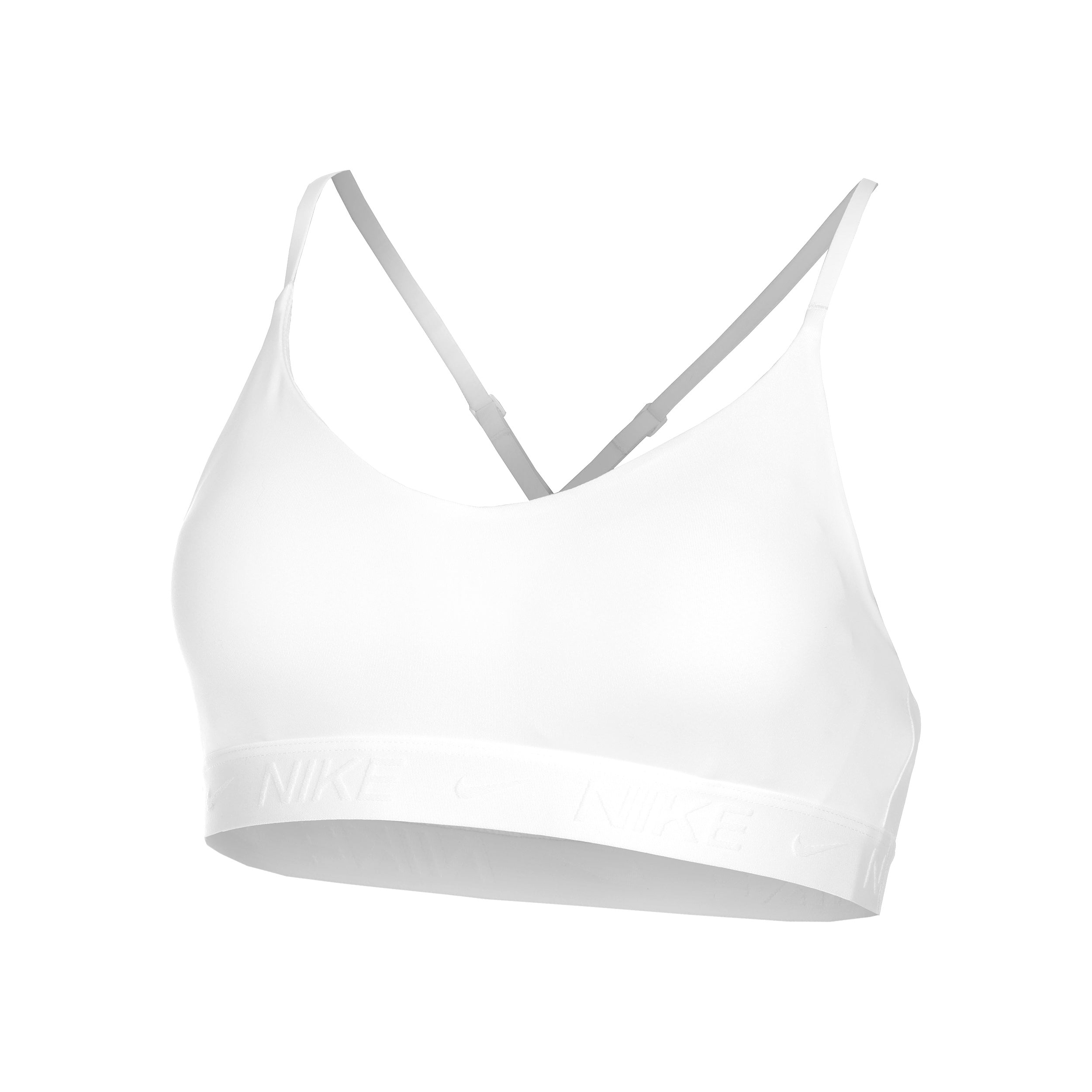 Nike Dri-Fit INDY LGT Support Reggiseni sportivi Donna-bianco