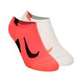 Dri-Fit Multiplier No-Show Socks Chaussettes de running Pack de 2 unités Unisex - rouge, crème