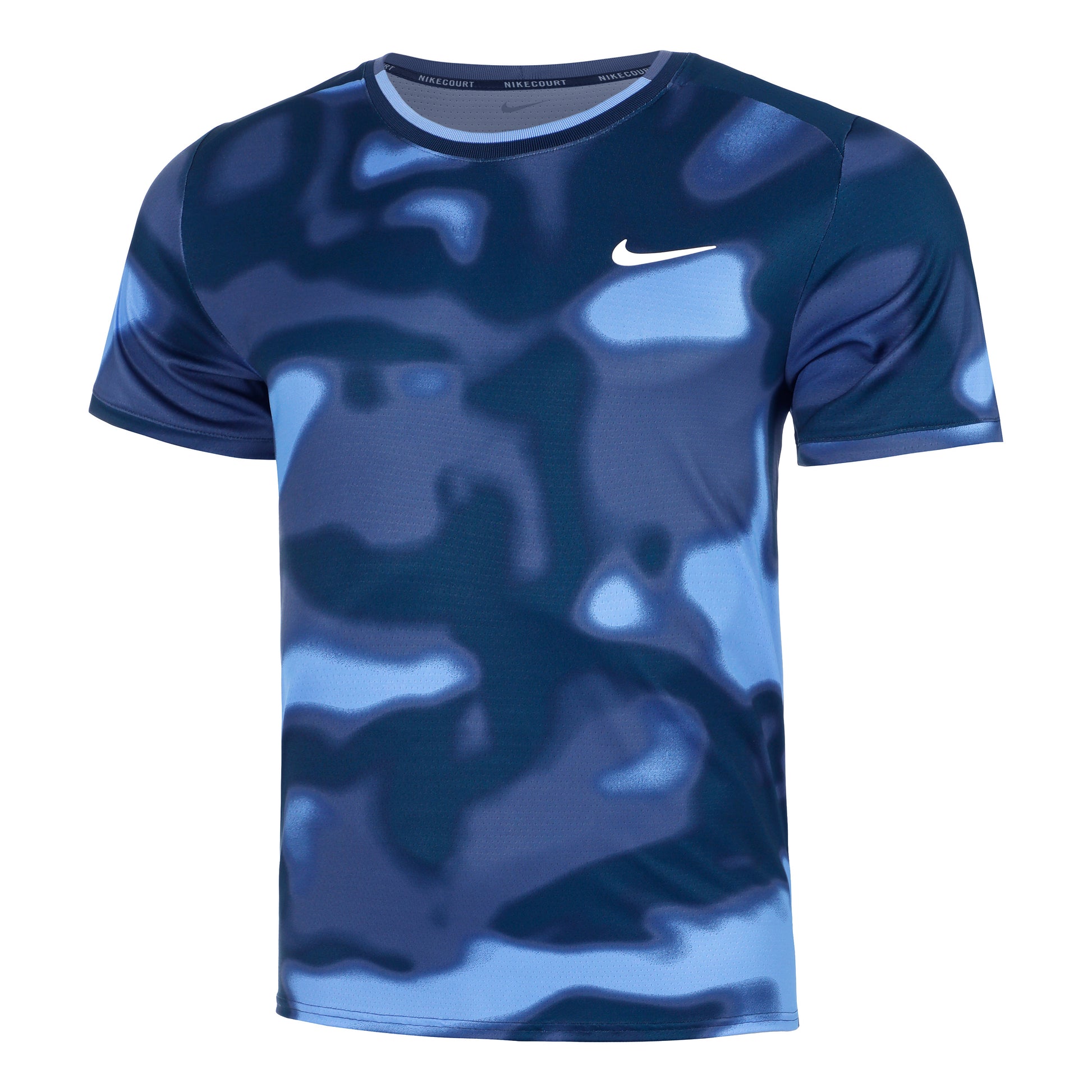 Nike Court Dri-Fit Advantage Print T-shirt Hommes-Bleu,Bleu Clair