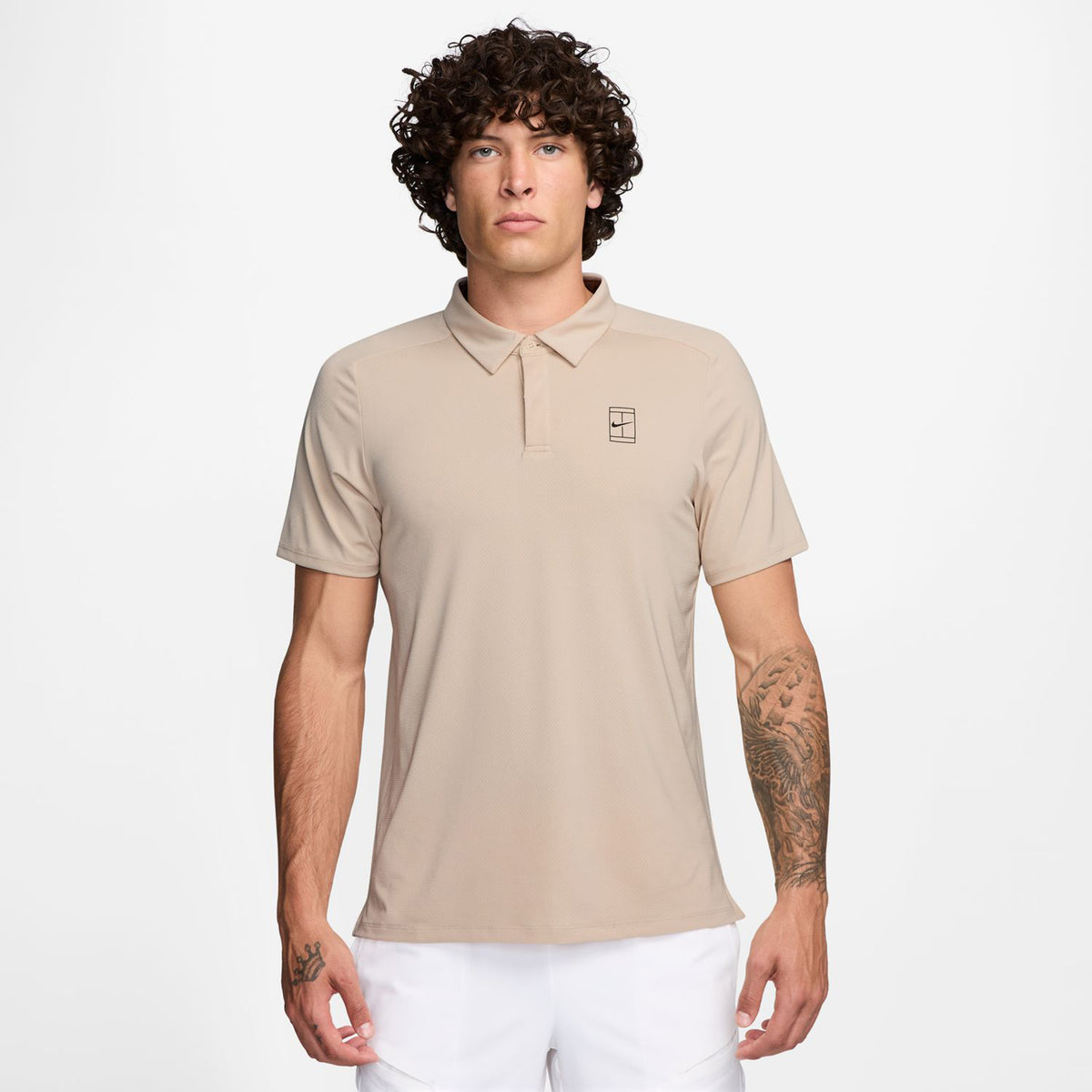 Nike Court Dri-FIT Advantage Polo Hommes-Beige