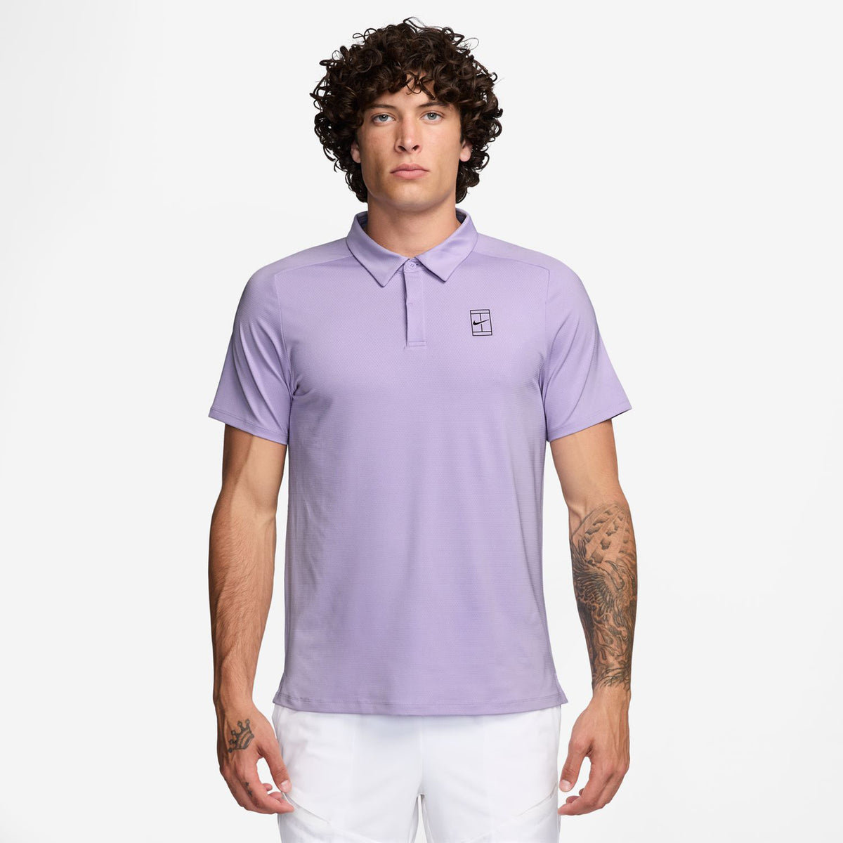 Nike Court Dri-FIT Advantage Polo Herren-Flieder,Schwarz