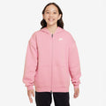 Club Fleece Oversized Full-Zip Sweatjacke Mädchen-Rosa
