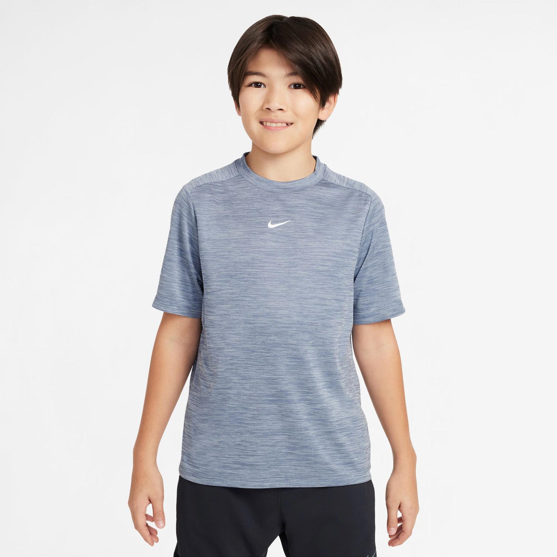 Nike Dri-Fit Multi Heather T-shirt Enfants-Bleu Gris