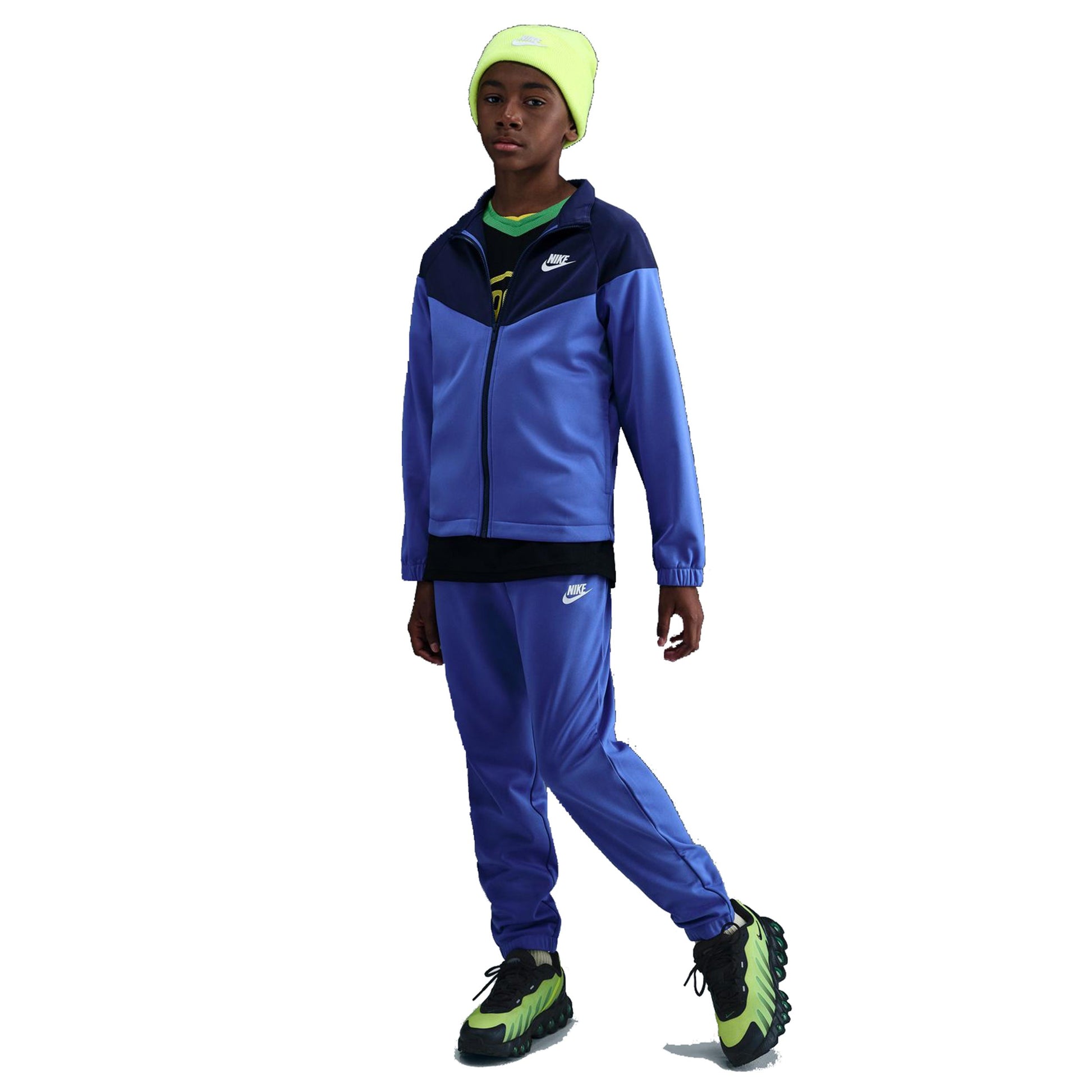Nike Dri-Fit Full-Zip Tuta Da Allenamento Bambini-Blu,Grigio-blu