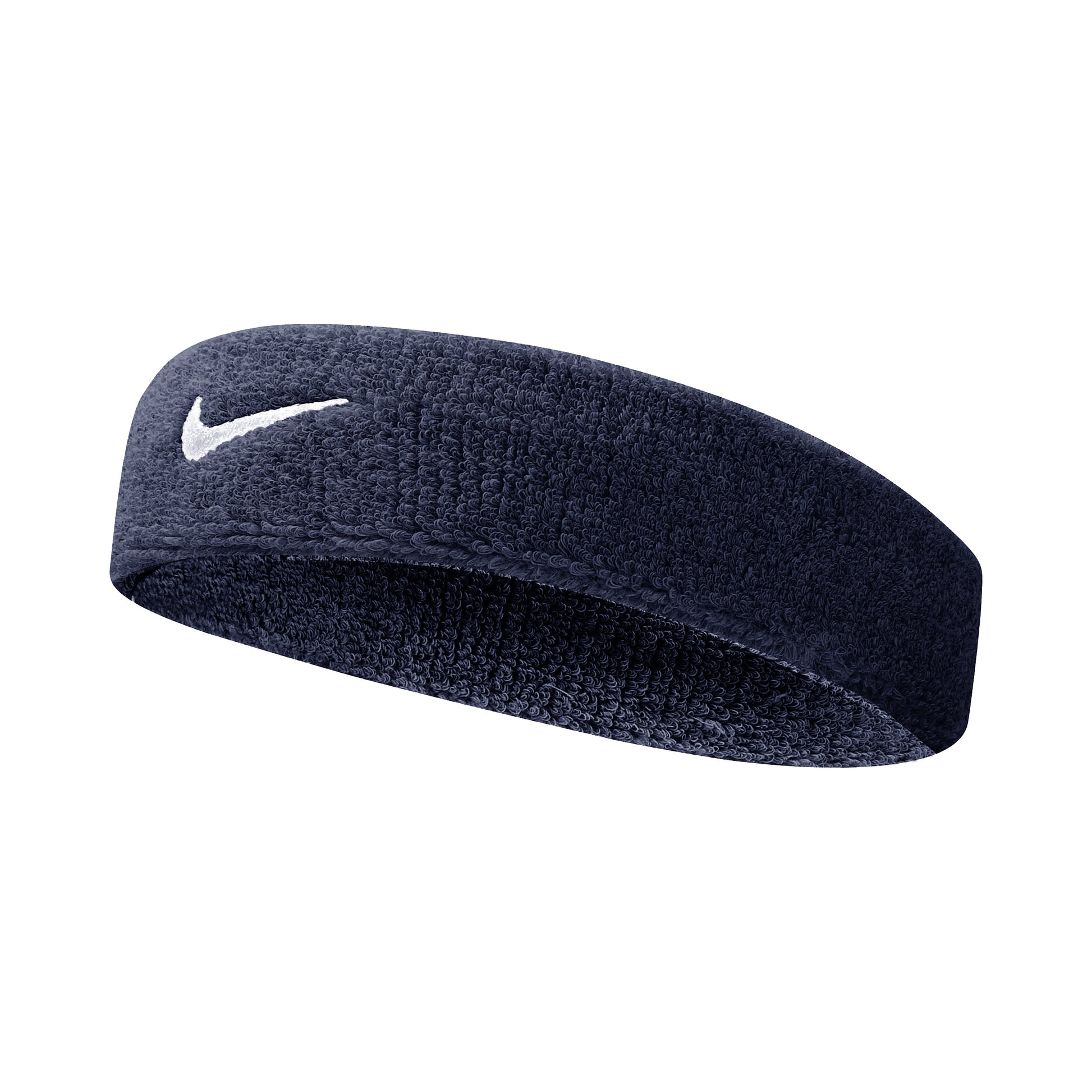 Nike Swoosh Classic Fascia per la testa Unisex - blu scuro, bianco
