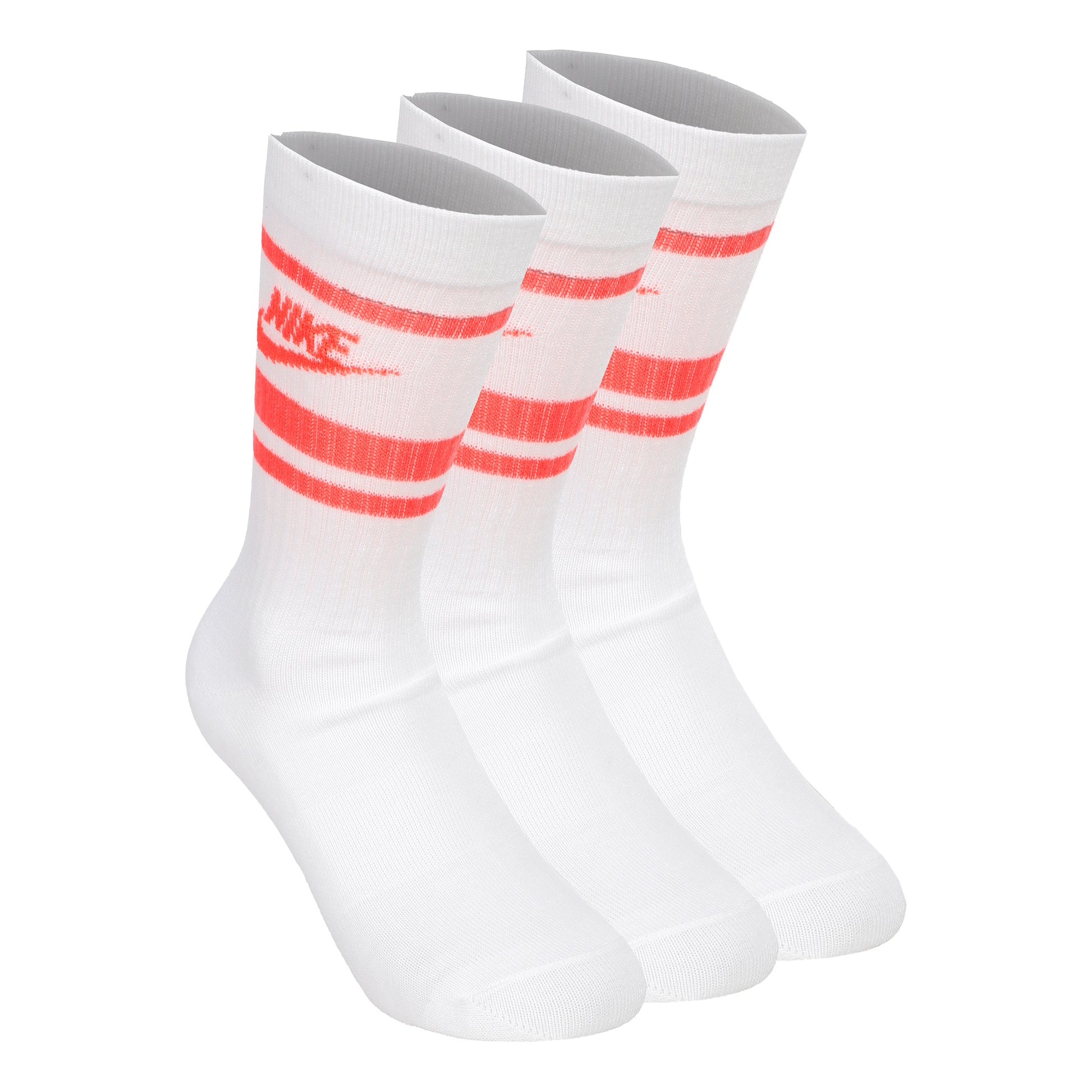 Nike Everyday Essentials Crew Chaussettes De Tennis-Blanc,Corail
