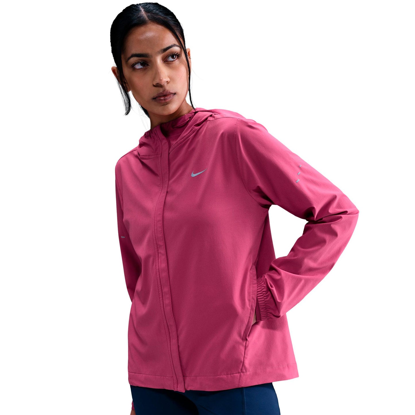 Nike Swift Laufjacke Damen - berry, silber