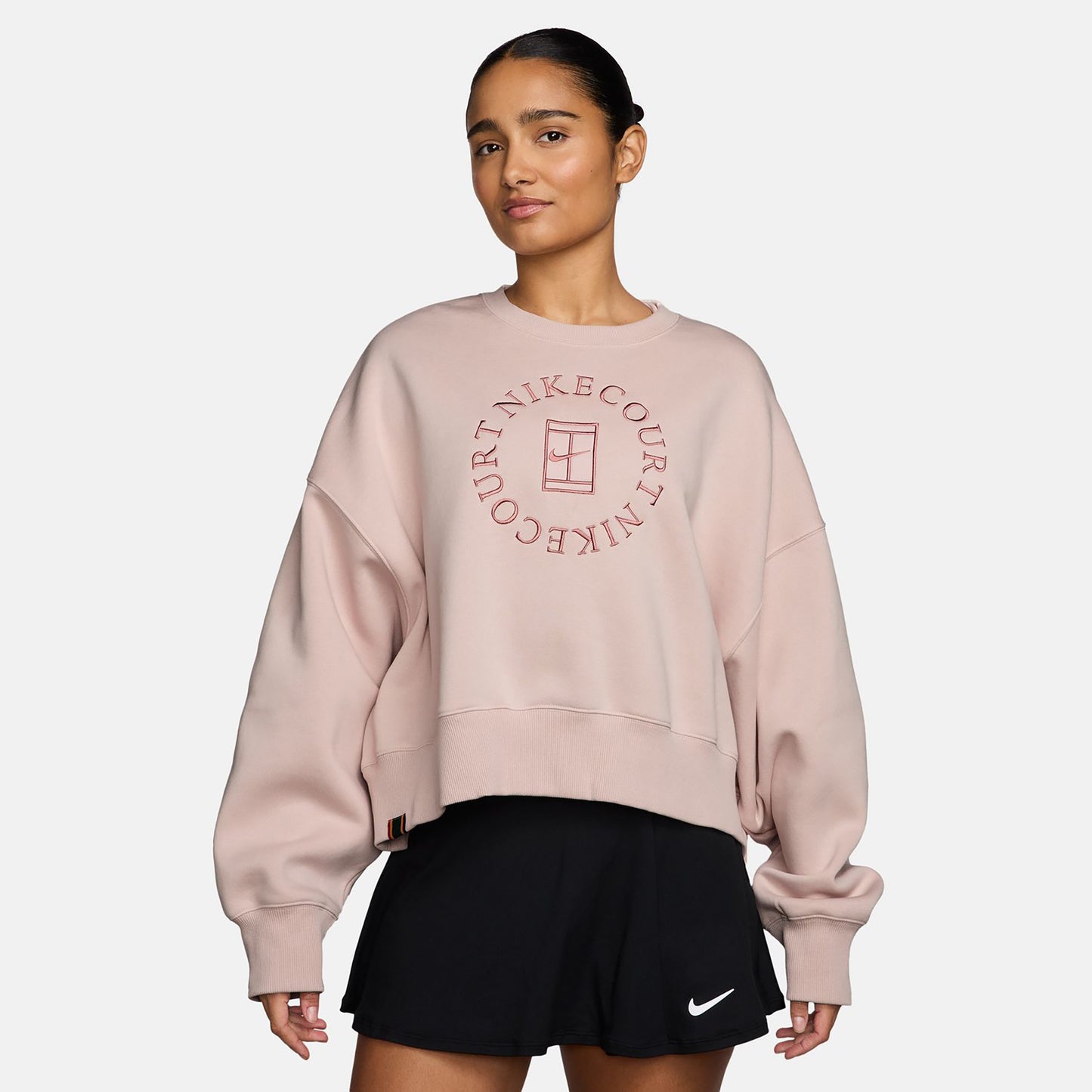 Nike Court Phoenix Over-Oversized Crew Heritage Sweatshirt Damen - altrosa, mauve