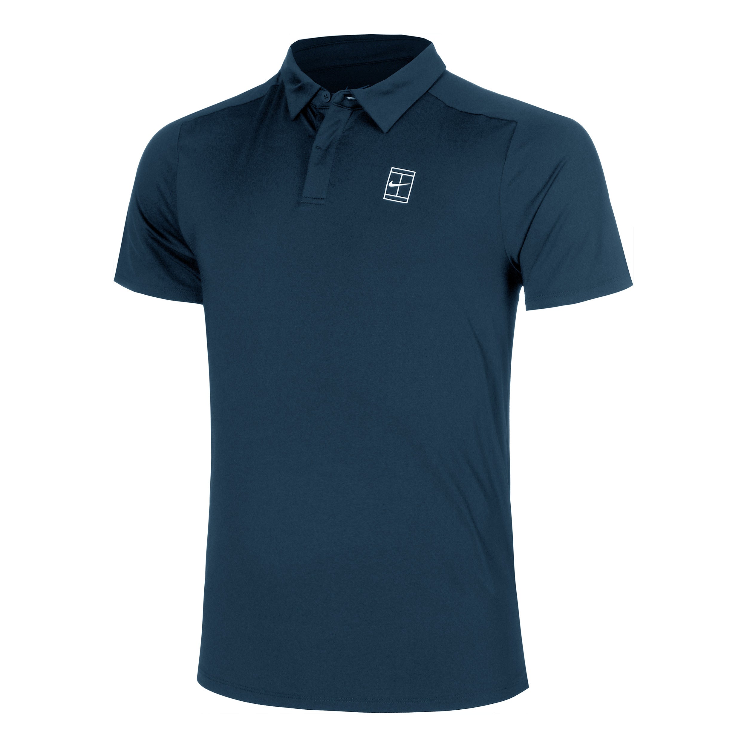 Nike Court Dri-Fit Advantage Polo Uomini-Blu Scuro,Bianco