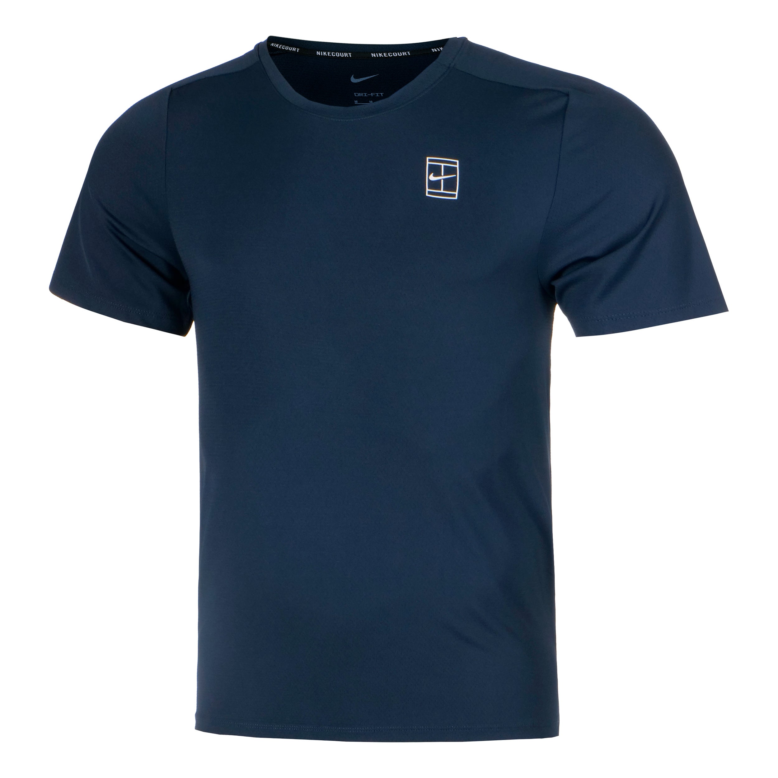 Nike Court Dri-Fit Advantage Maglietta Uomini-Blu Scuro,Bianco