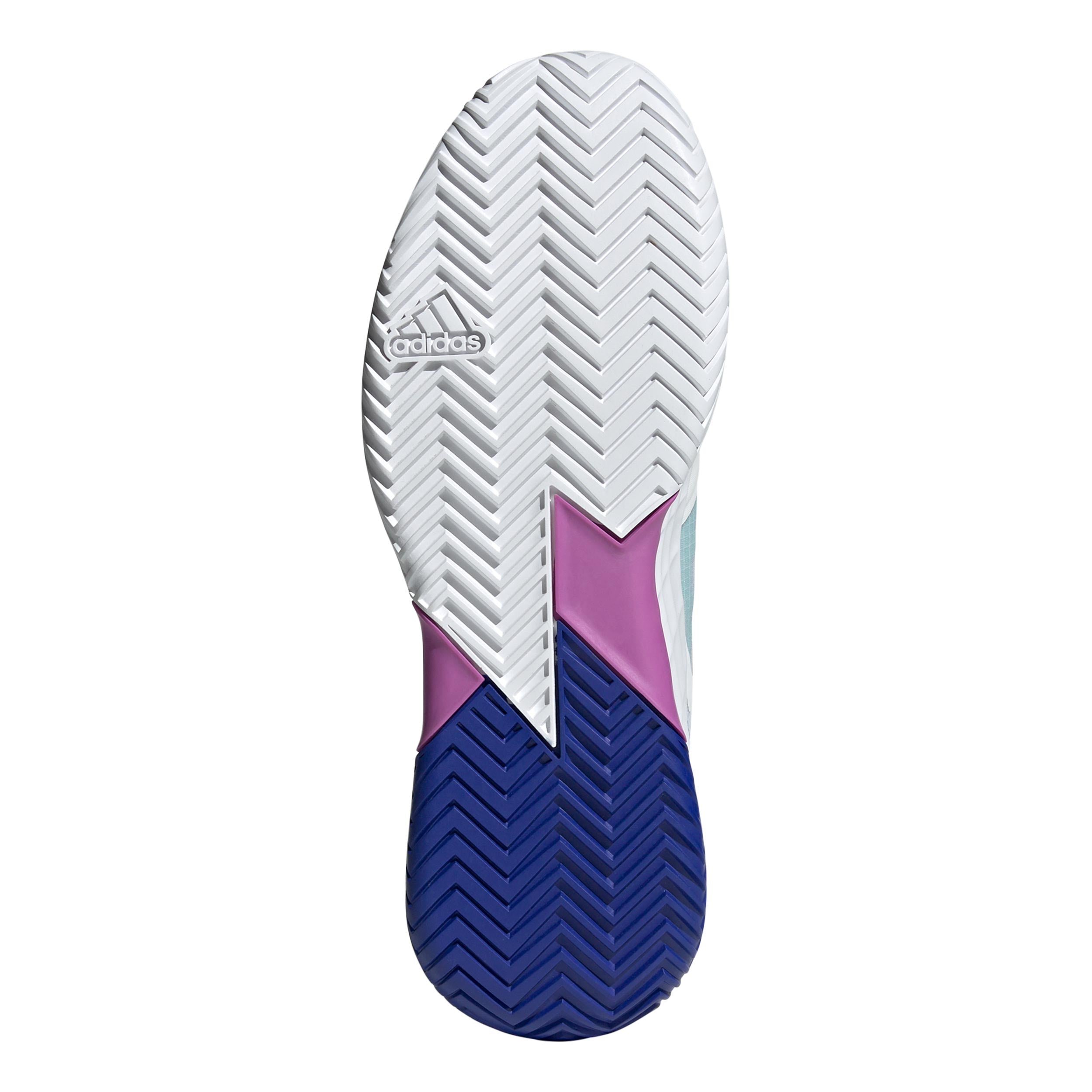 adizero Ubersonic 4.1 Allcourtschuh Herren - weiß, blau – Tennis-Point
