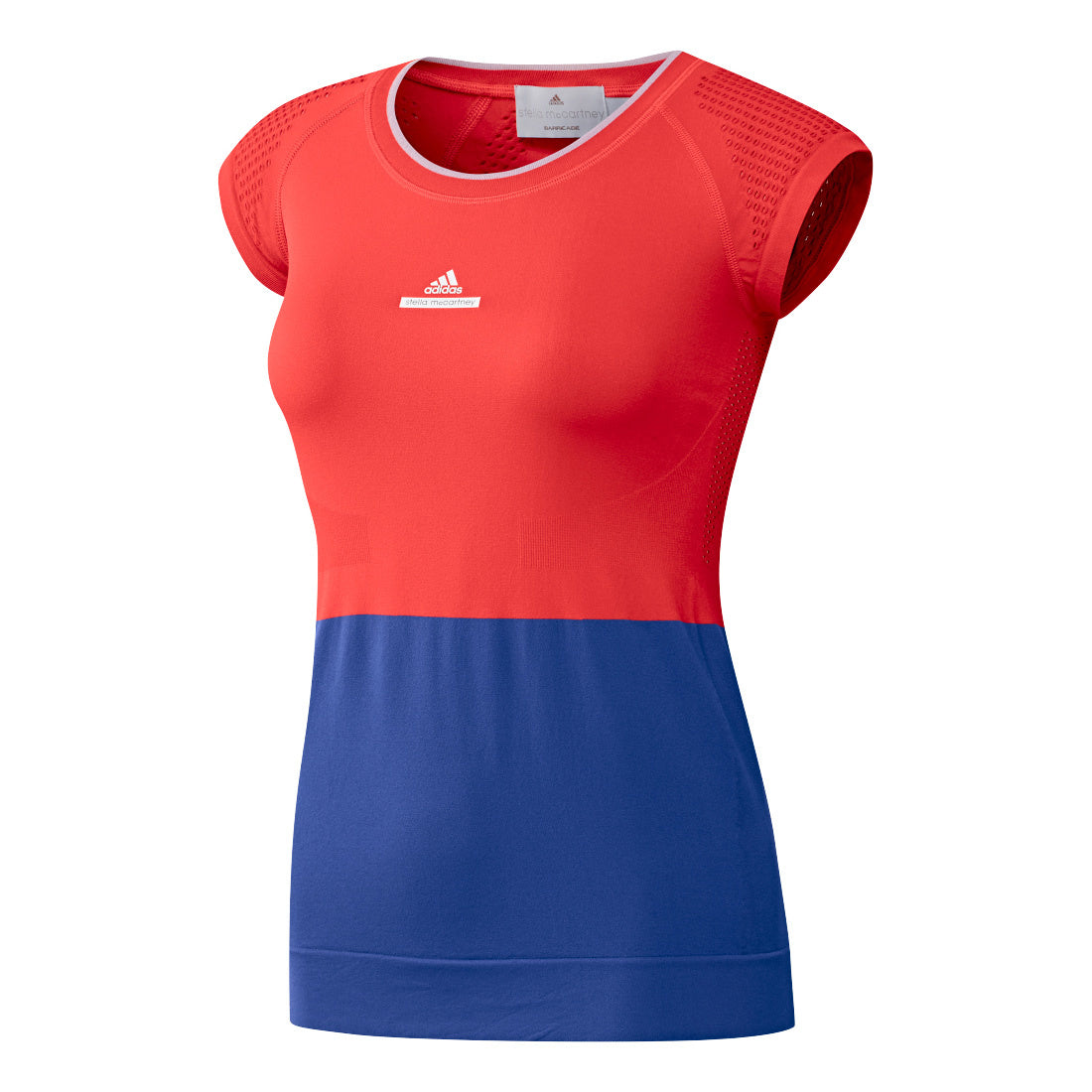 adidas Barricade T-Shirt Damen - rot, blau