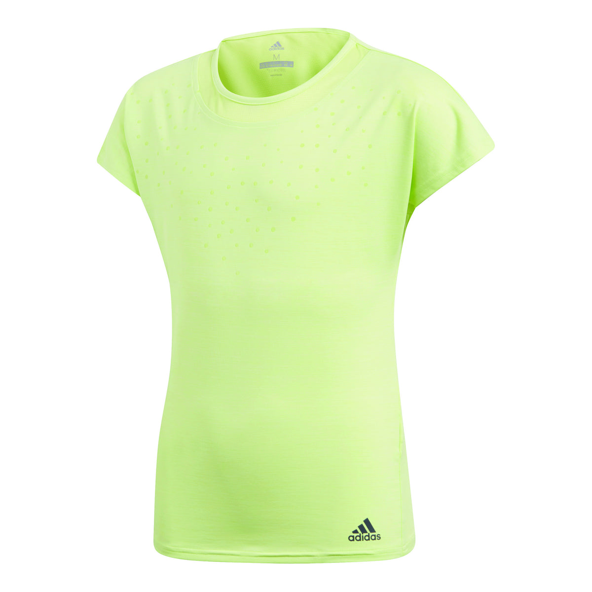 adidas Dotty T-Shirt Mädchen - zitronengelb, dunkelblau