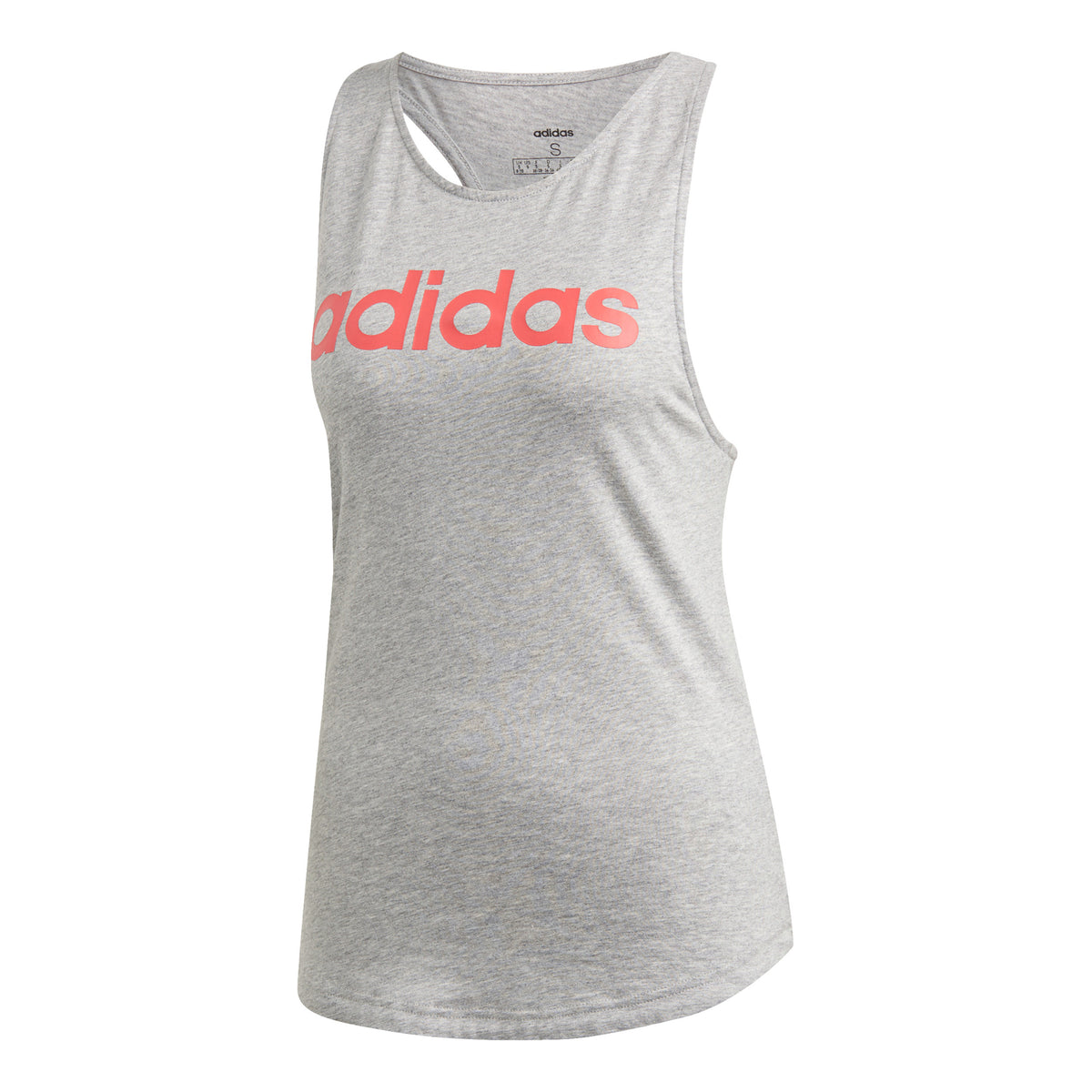 adidas Linear Loos Canottiera Donna - grigio chiaro, corallo