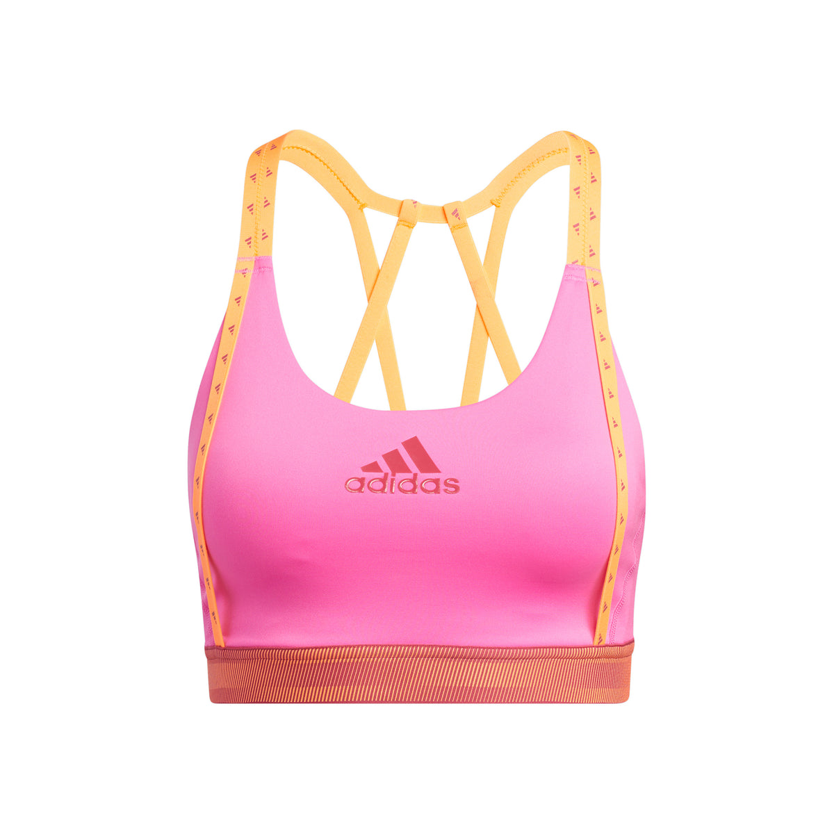 adidas Don´t Rest Branded Sport-BH Damen - neonpink, gelb