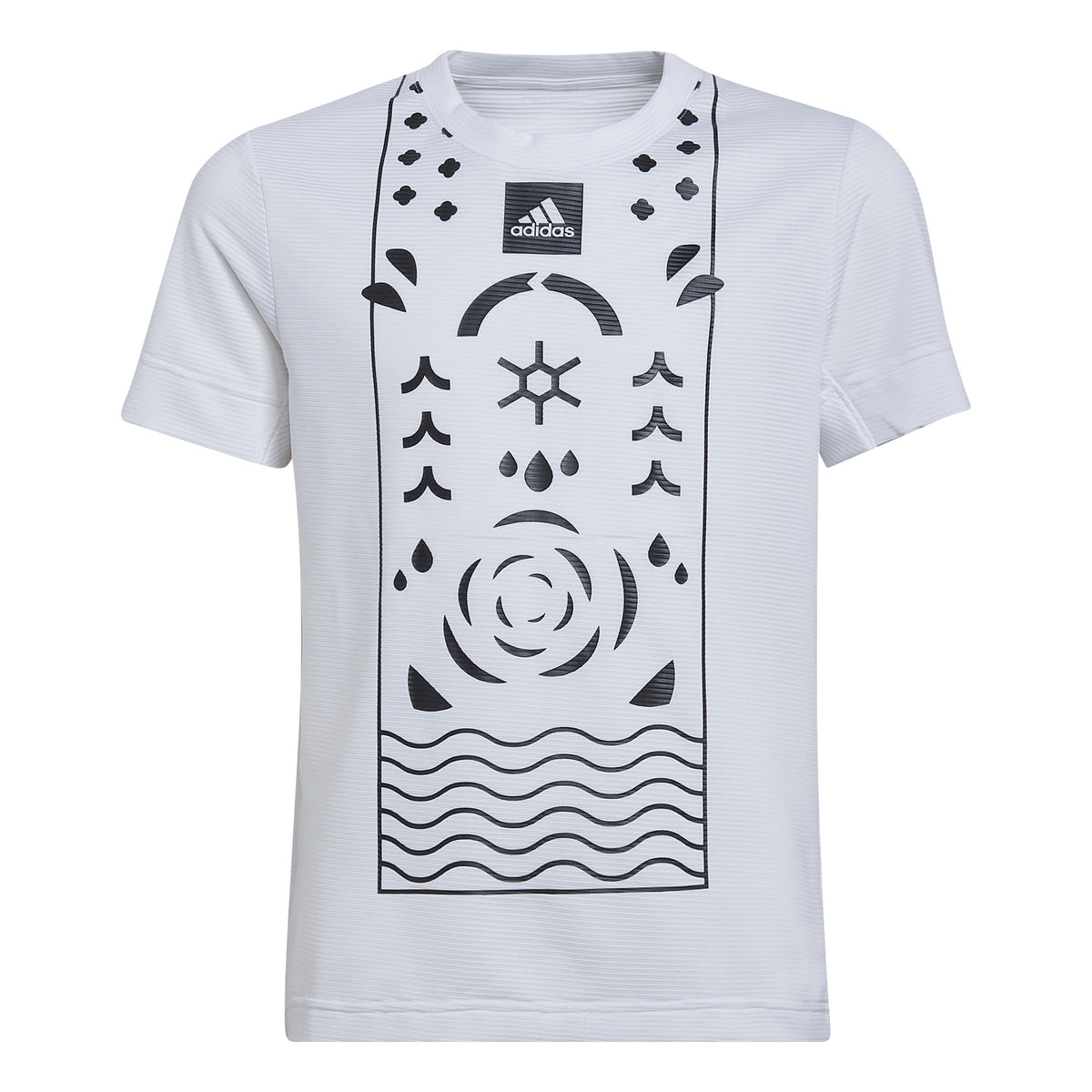 adidas Q2 T-Shirt Jungen - weiß, schwarz
